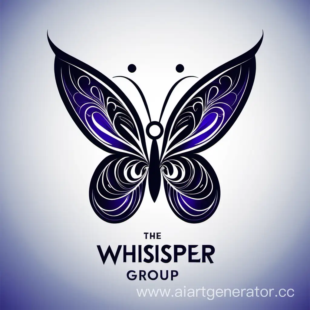 Elegant-Butterfly-Symbolizing-Transformation-for-Whisper-Group-Logo