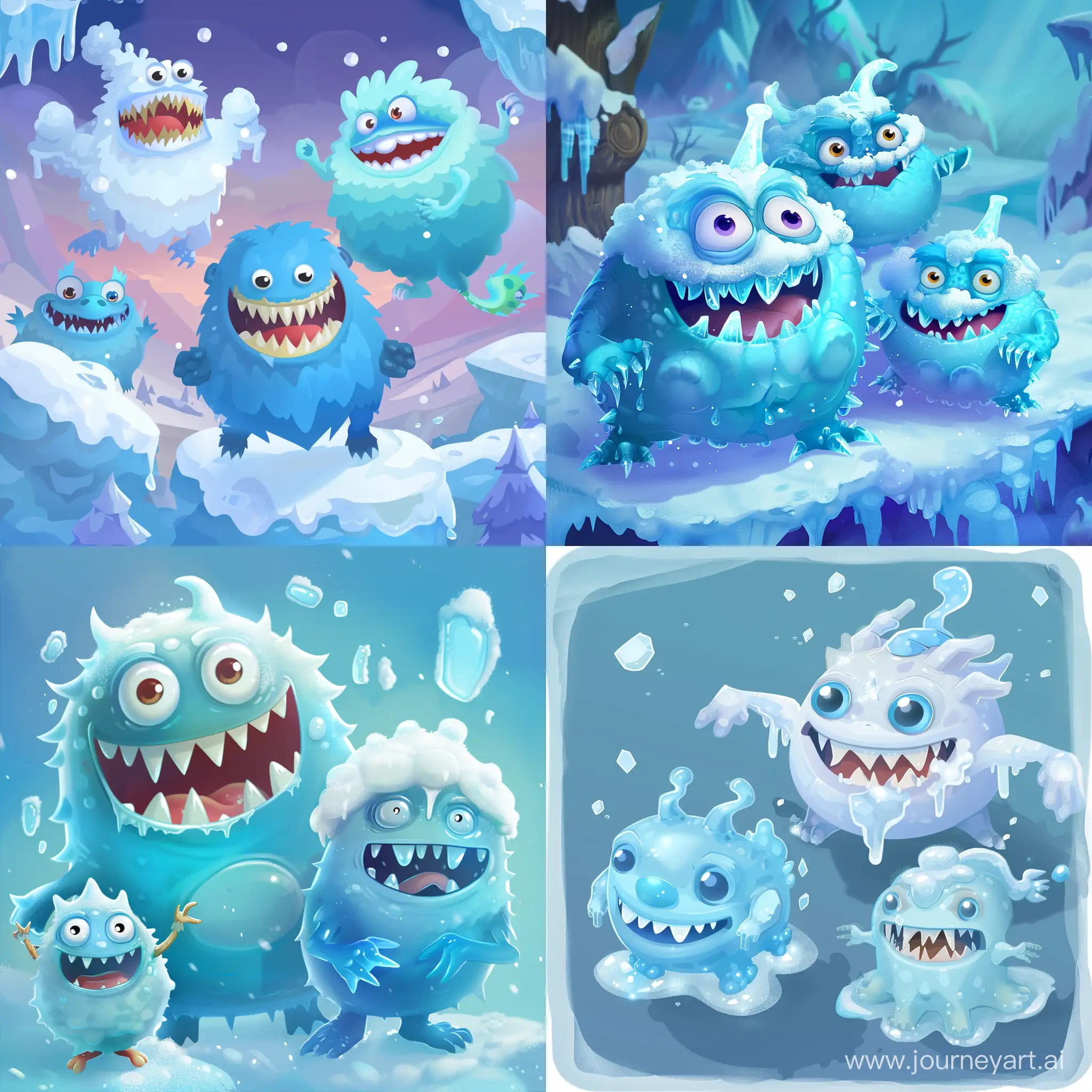 Ice-Monsters-Playful-Characters-for-a-Mobile-Casual-Game
