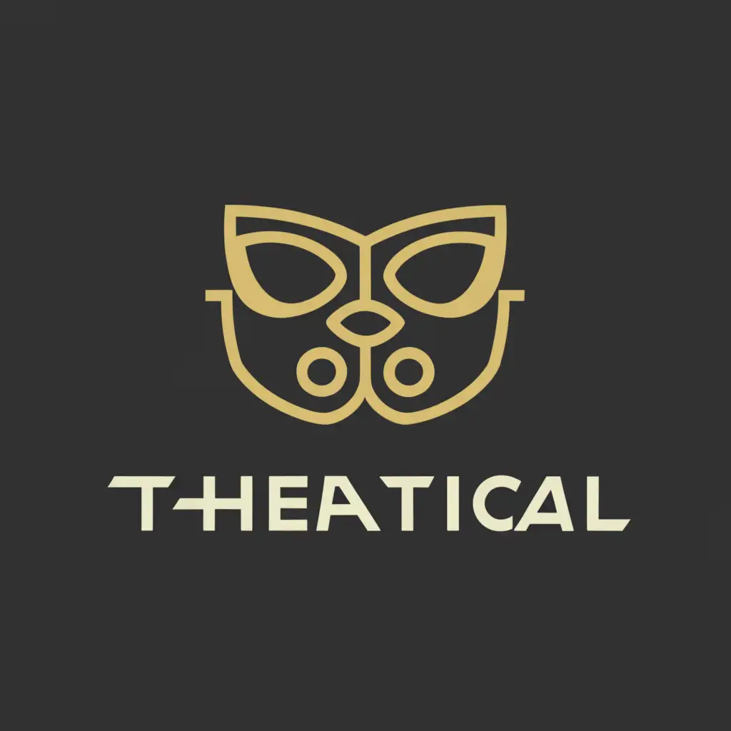 a logo design,with the text "Theatrical", main symbol:masks,complex,clear background