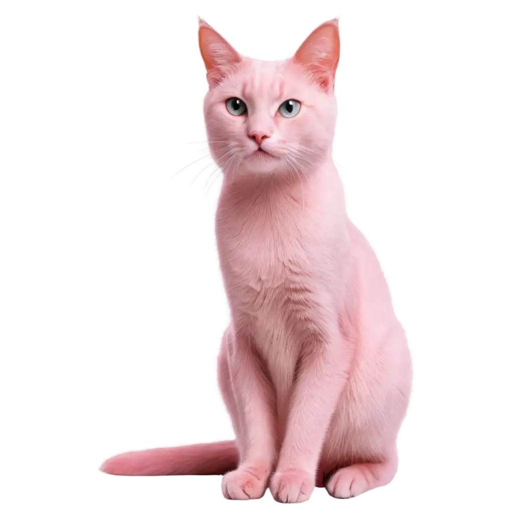 Vibrant-Pink-Cat-PNG-Image-Captivating-Creativity-in-HighQuality-Format