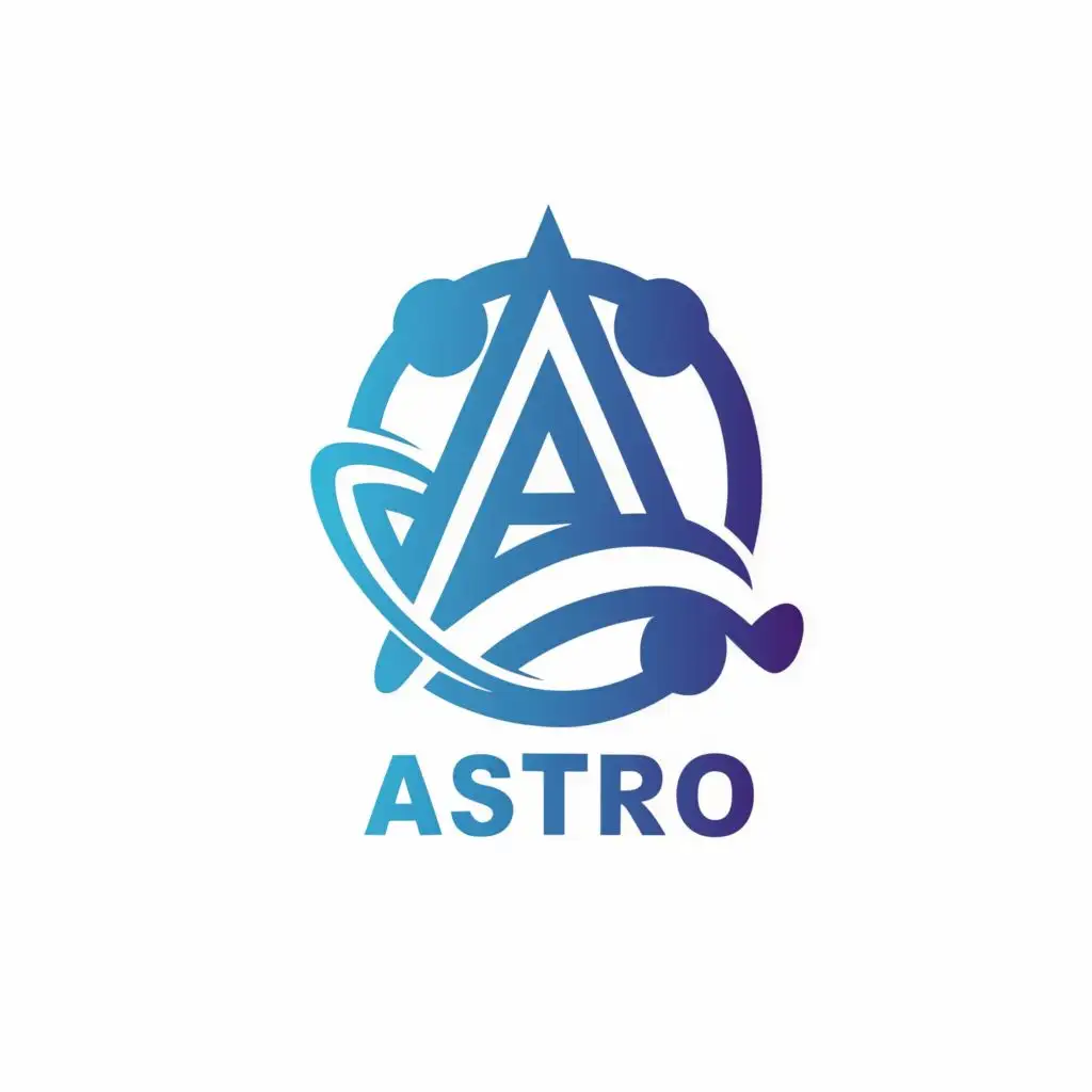 logo, A, with the text "ASTRO", typography, be used in Internet industry