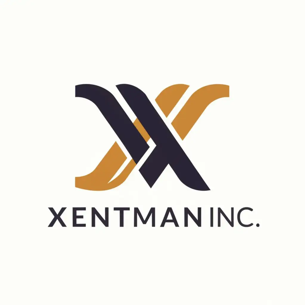 logo, XI, with the text "XentMann Inc", typography, be used in Finance industry