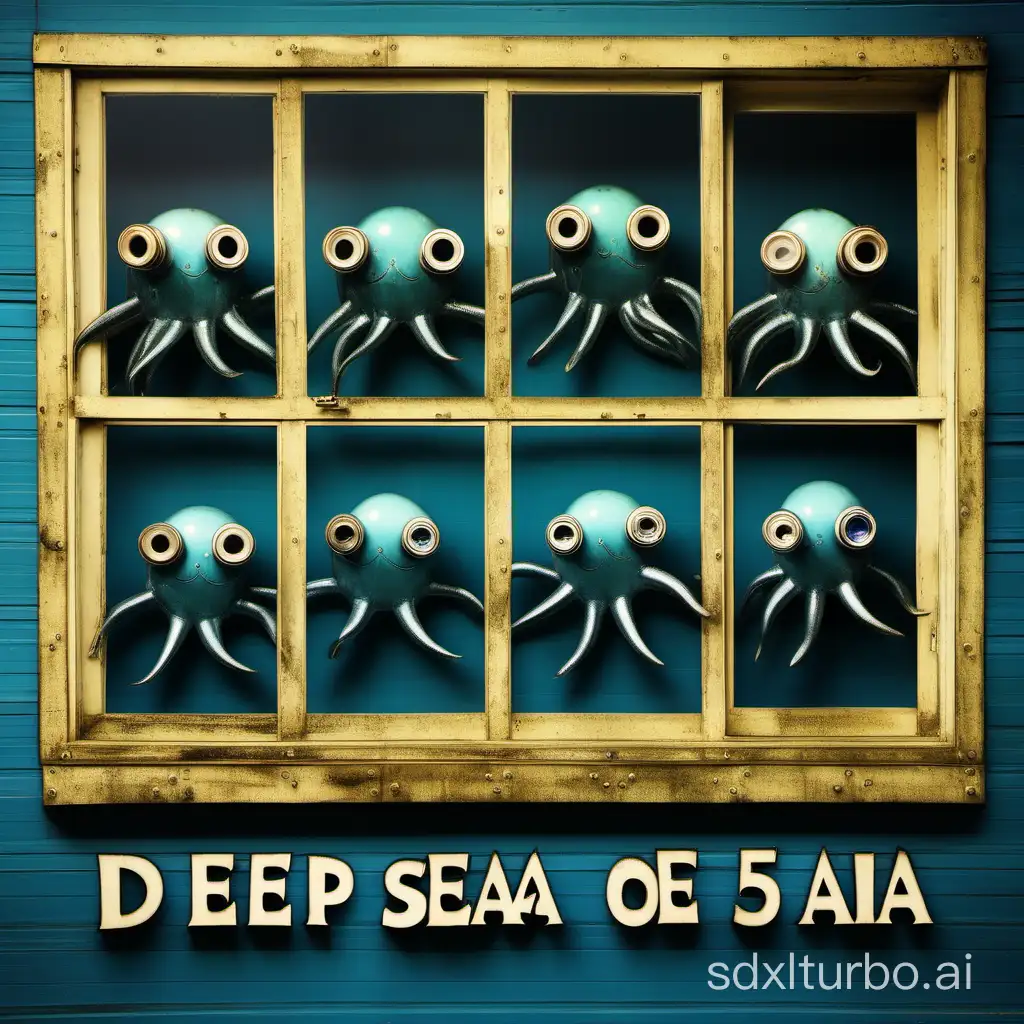 Deep sea, five personalities, , carnival chair, buttonhole, board, window, school