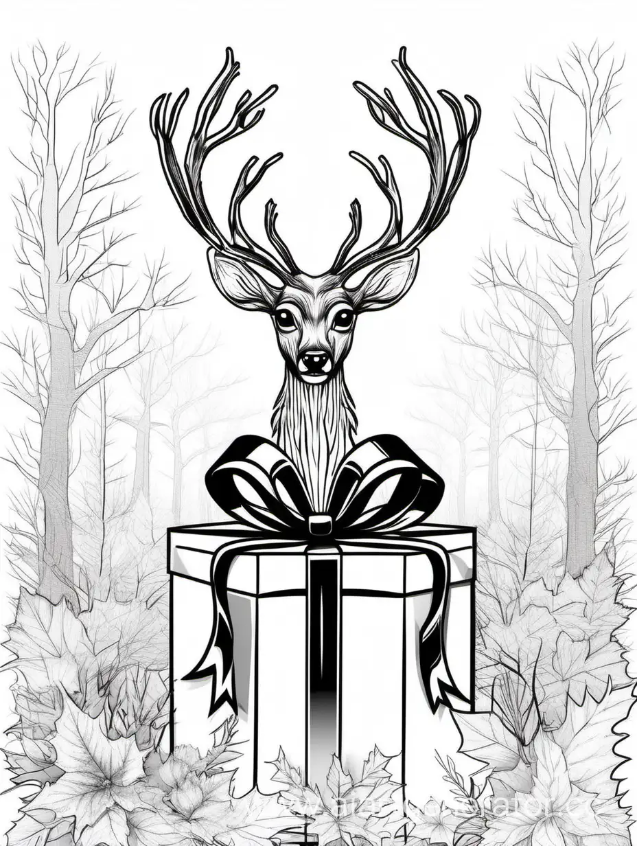 Elegant-ReindeerThemed-Gift-Box-Design-in-Vector-Graphics-Style