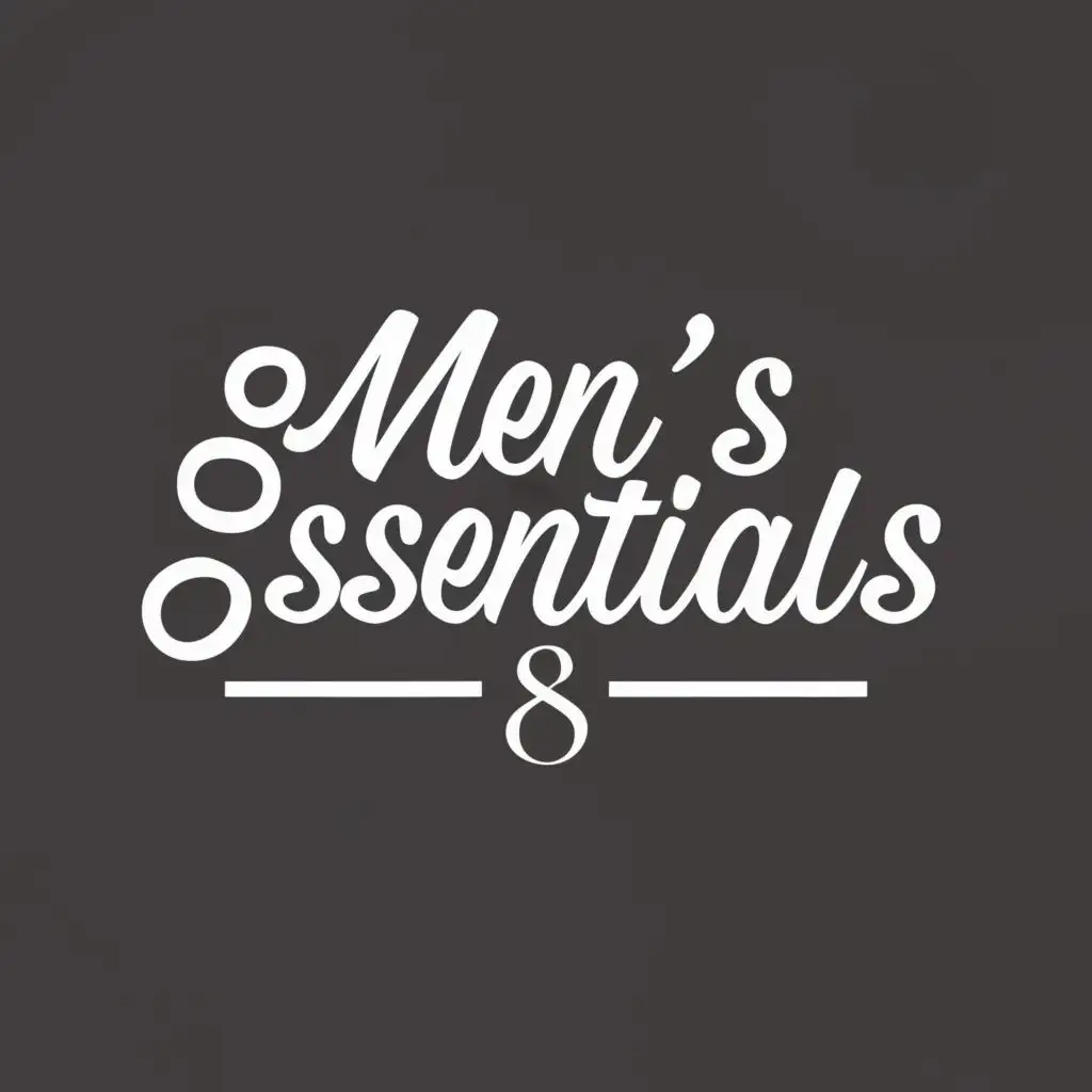 logo, MENS ESSENTIALS, with the text "MEN'S ESSENTIALS", typography
