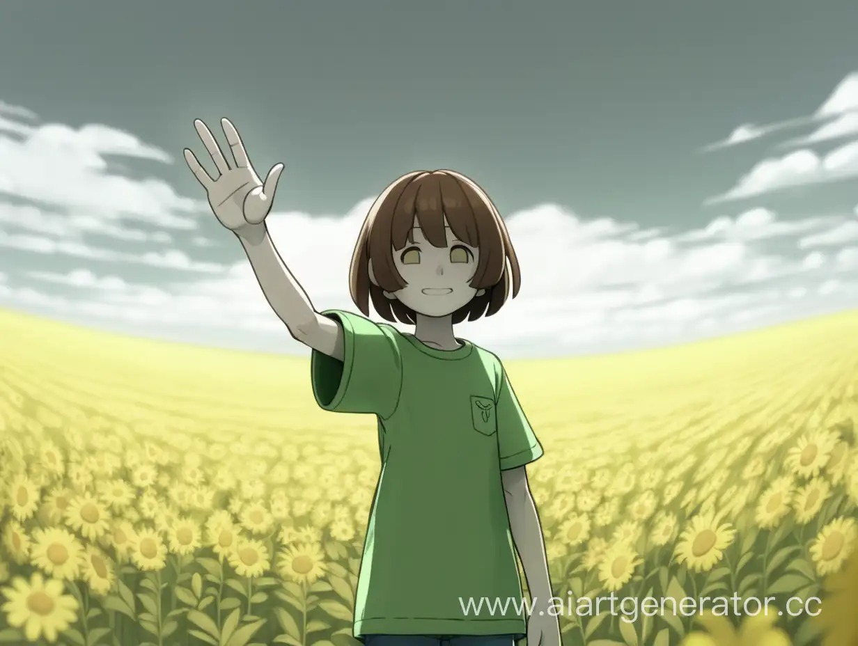 Undertale-Chara-Reaching-Up-in-the-Enchanted-Field