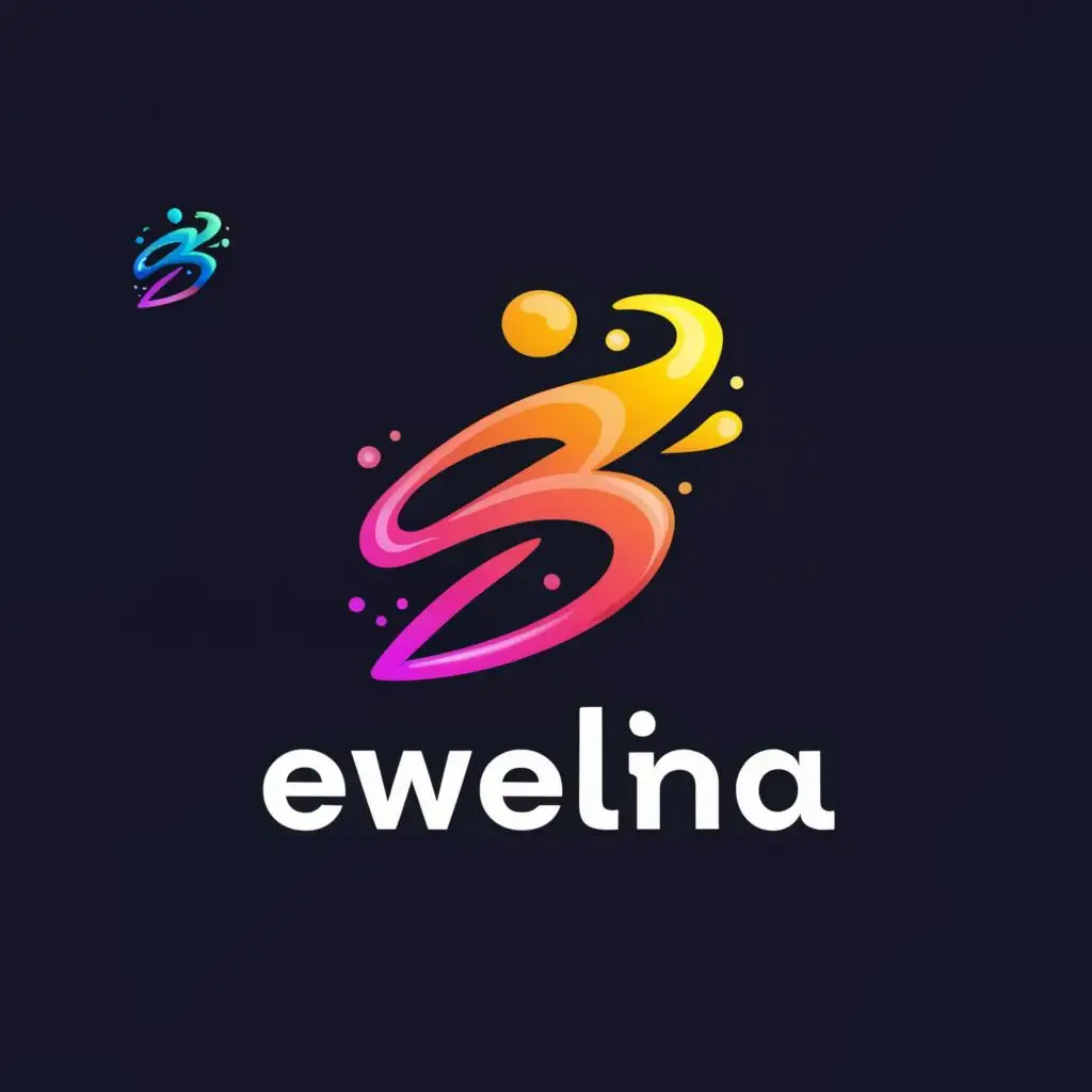 LOGO-Design-For-Ewelina-Dynamic-Melting-Logo-and-Name-for-Sports-Fitness-Industry