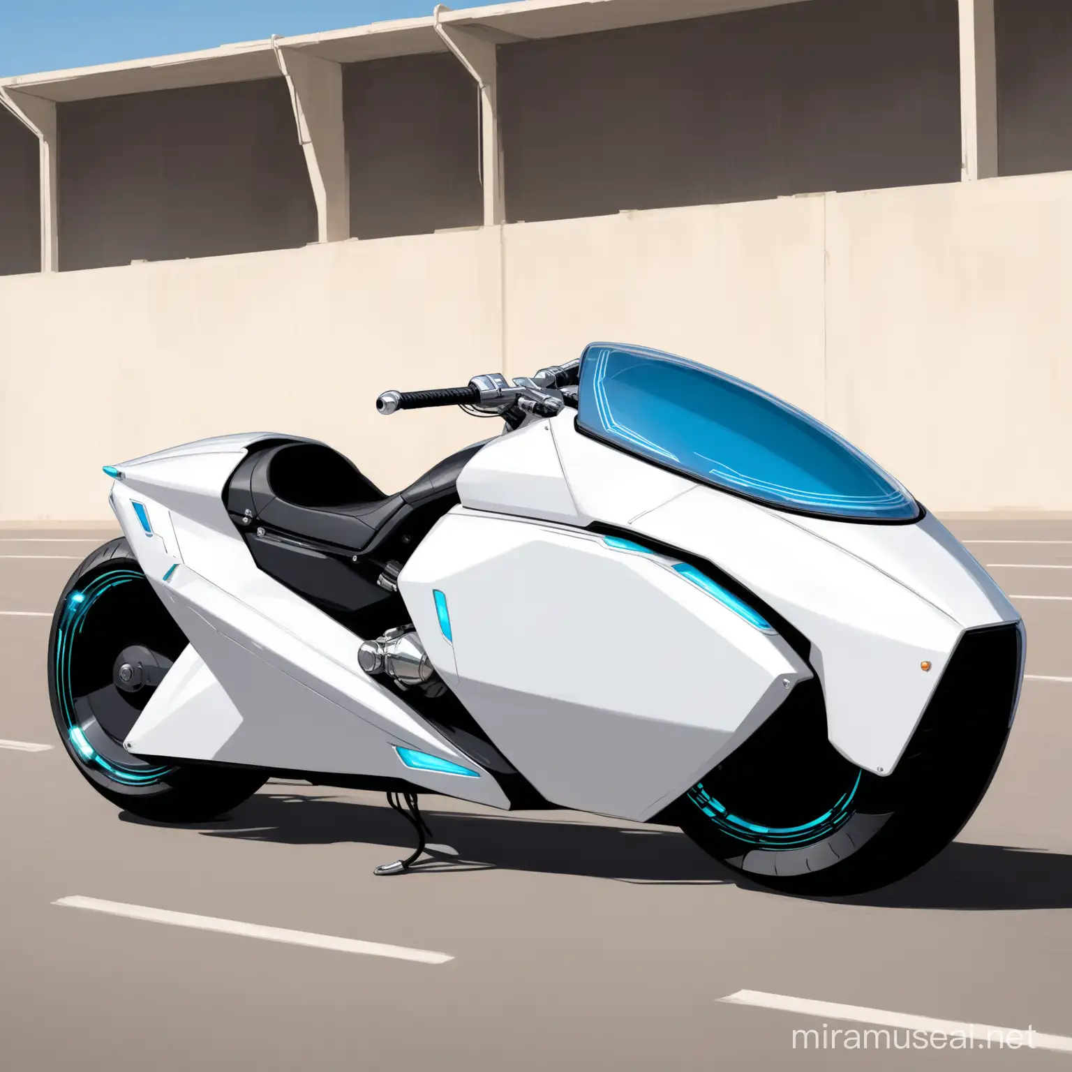 Futuristic Motorcycle Design with Advanced Technology