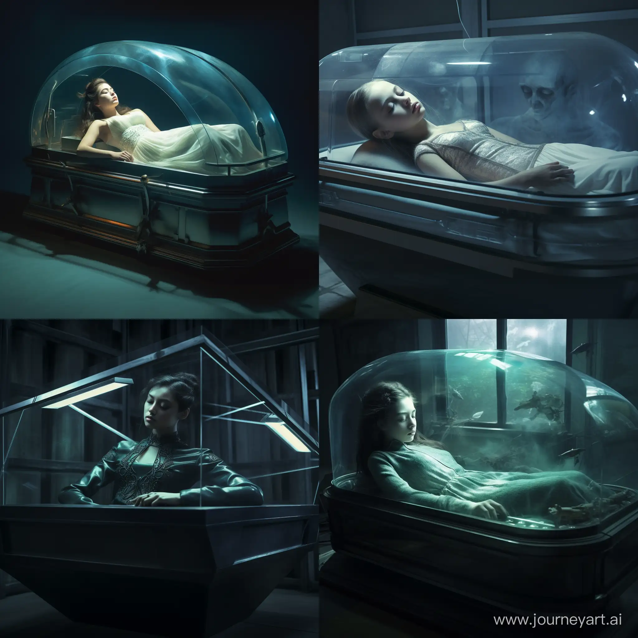 Futuristic-Sleeping-Pod-Young-Girl-in-Technological-Slumber