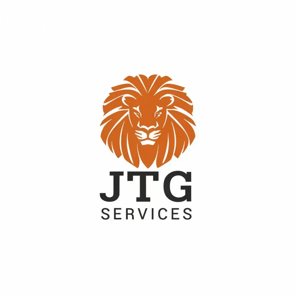 logo, lion, with the text "JTG Services", typography, be used in Construction industry