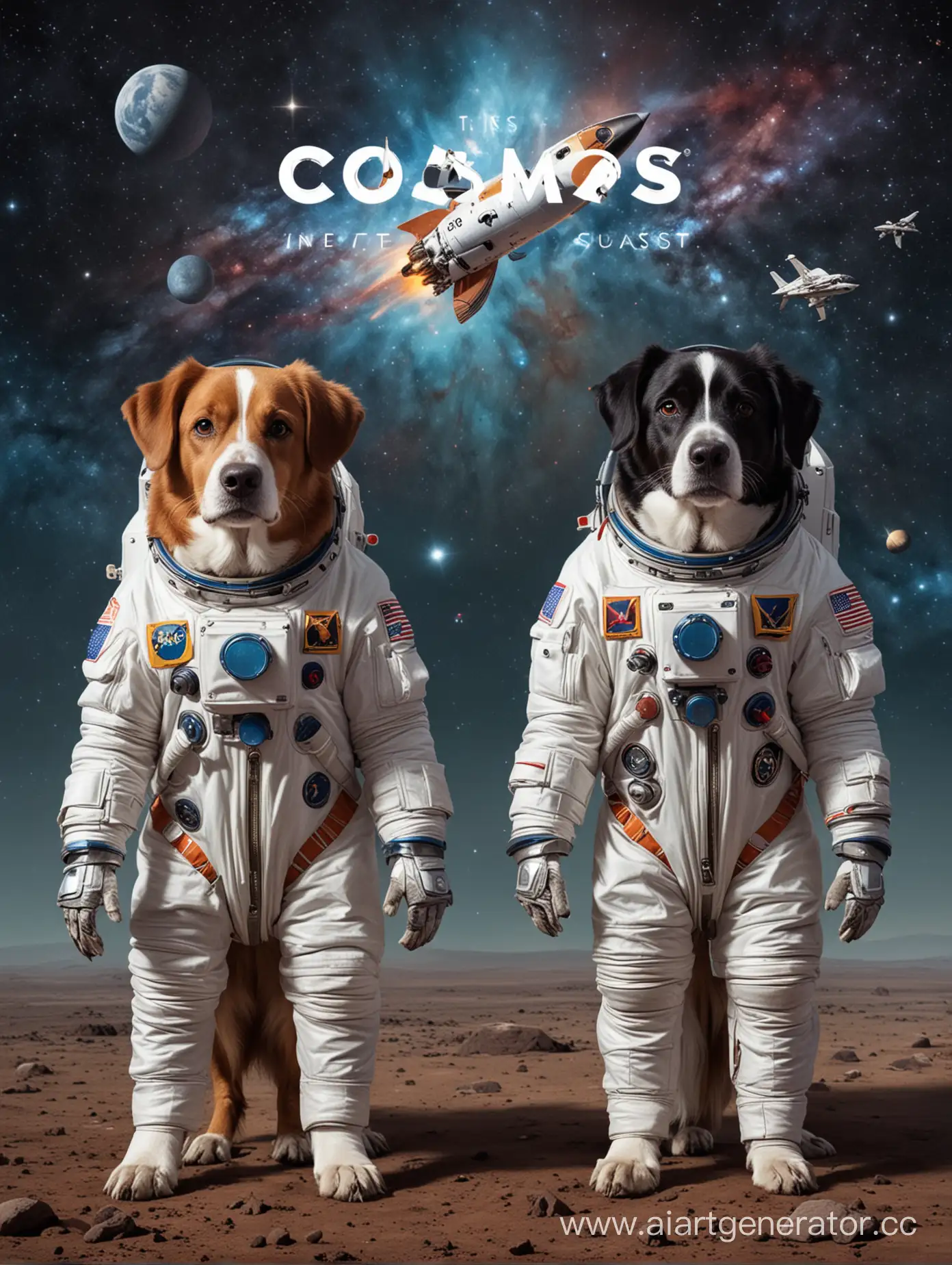 Exploring-the-Cosmic-Frontier-Dogs-in-Spacesuits-and-a-Rocket