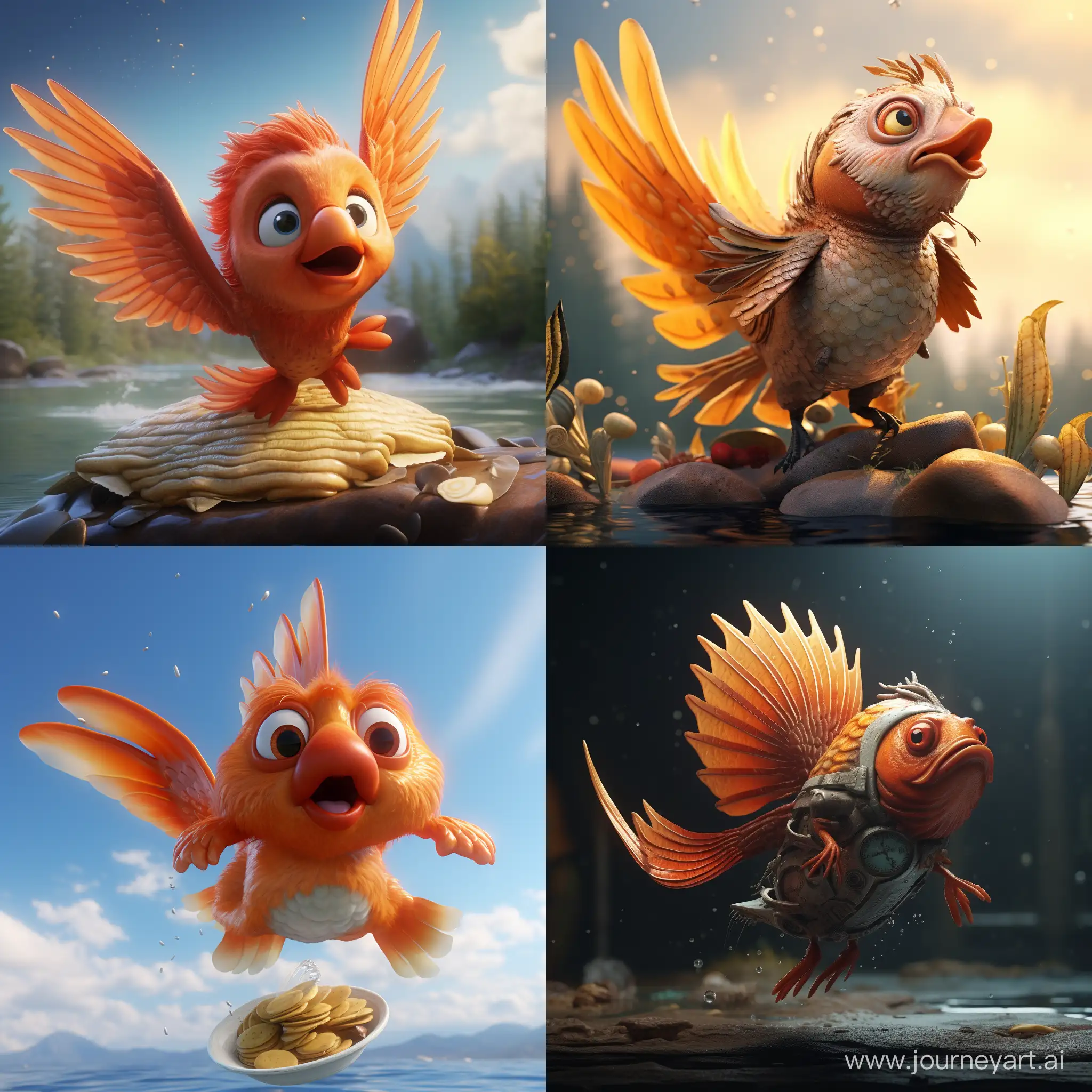 Aquatic-Delight-3D-Animated-Fusion-of-Fish-and-Chicken-Wings