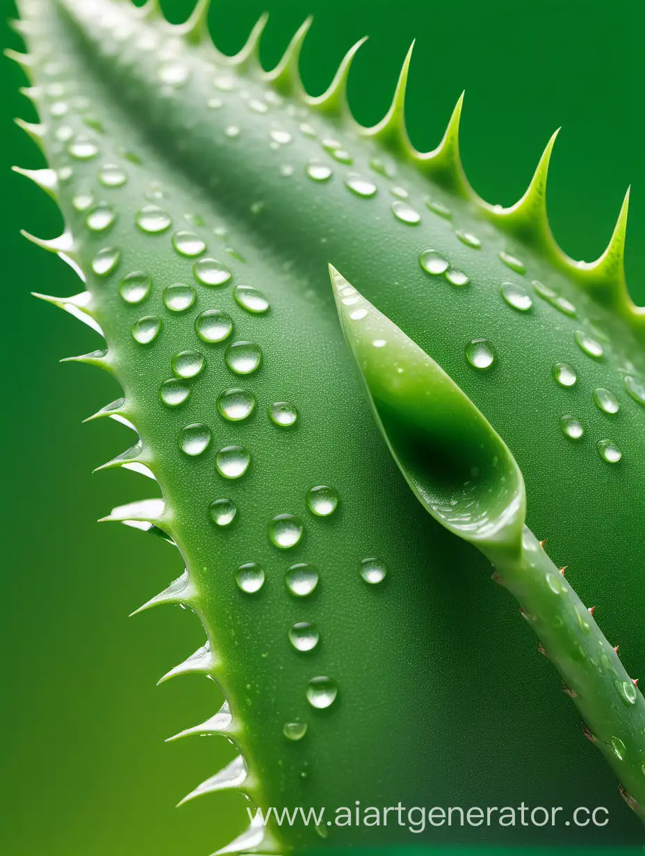 Vibrant-Aloe-Vera-Leaf-CloseUp-on-Lush-Green-Background