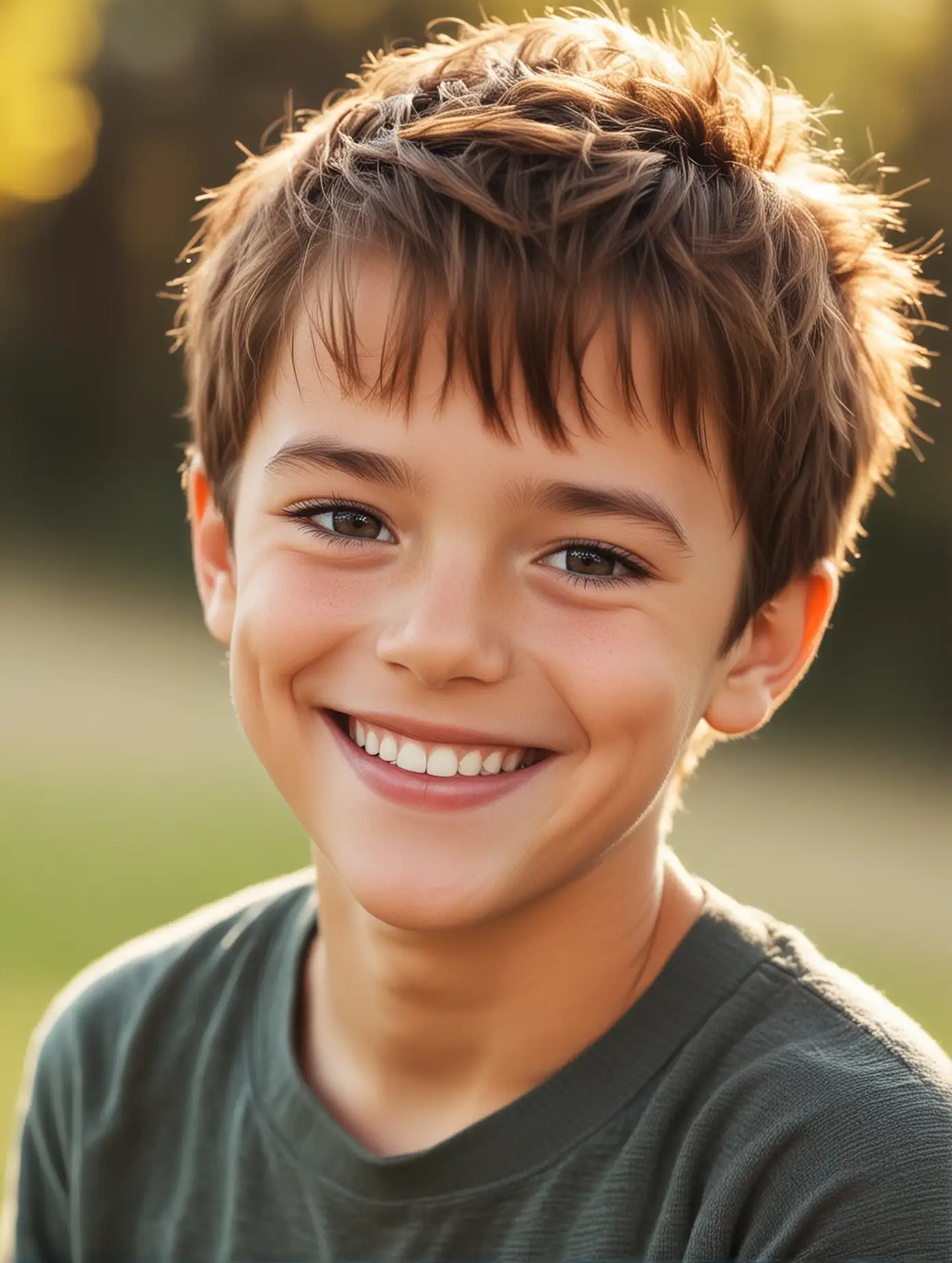 Cheerful Young Boy with a Radiant Smile