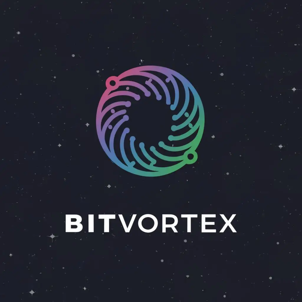 a logo design,with the text "Bitvortex", main symbol:Milky way galaxy,complex,clear background