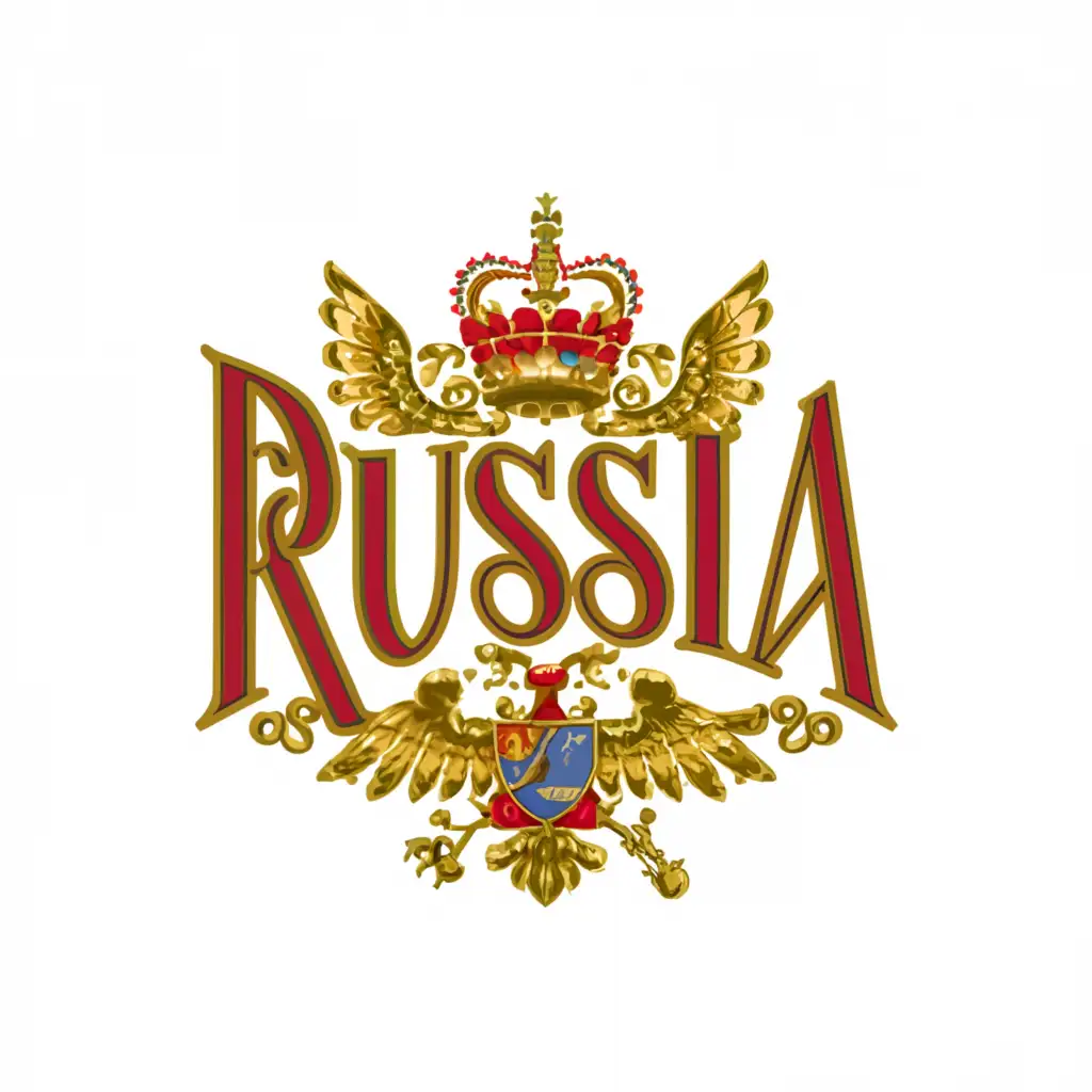 a logo design,with the text "Russia", main symbol:Coat of arms,Сложный,be used in Другие industry,clear background