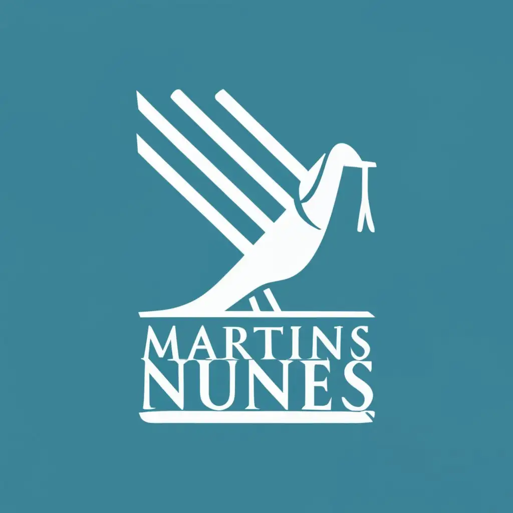 logo, One Big harpia, holding in the fings one strip, with the text "Martins Nunes Political Advisory", typography