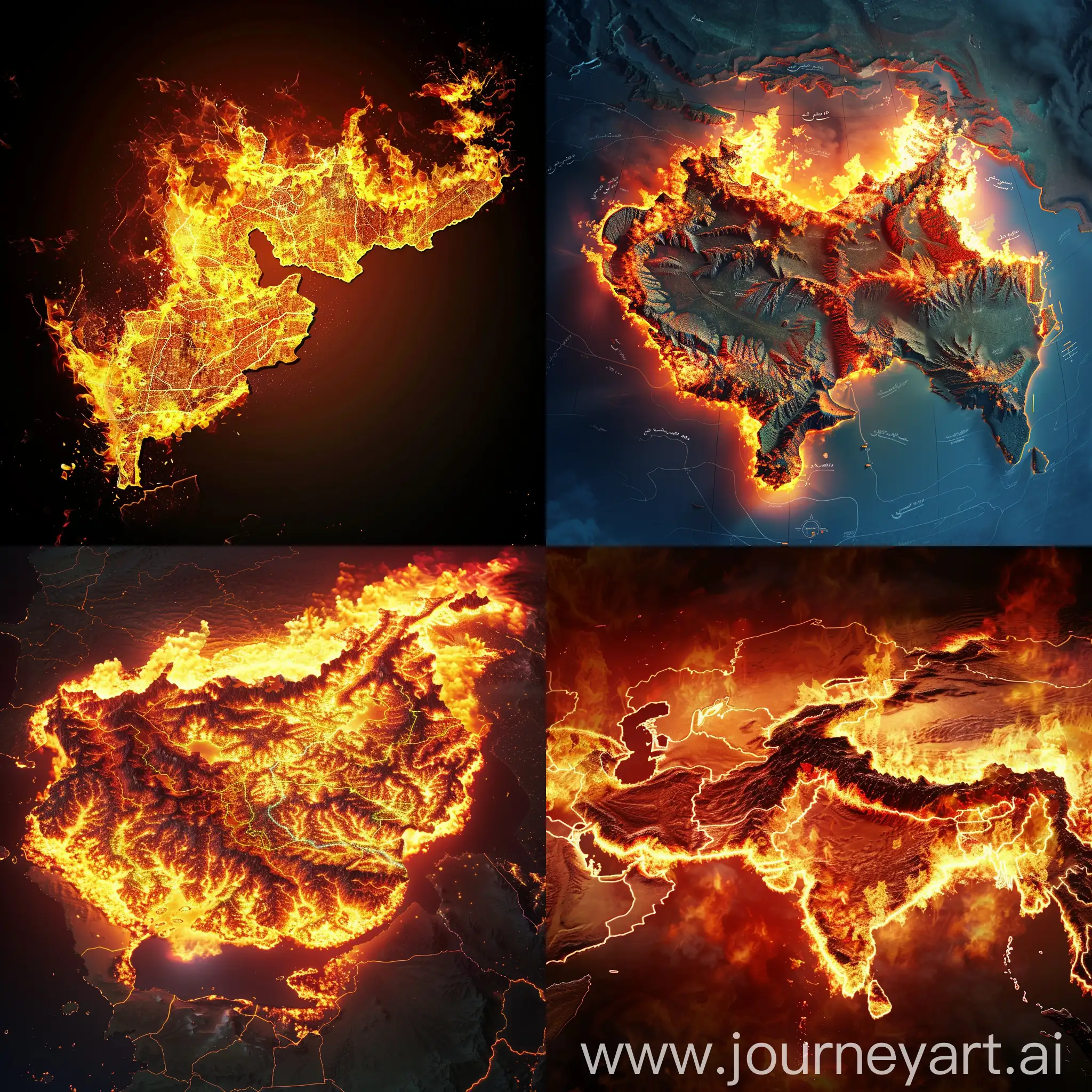 iran map jump on fire