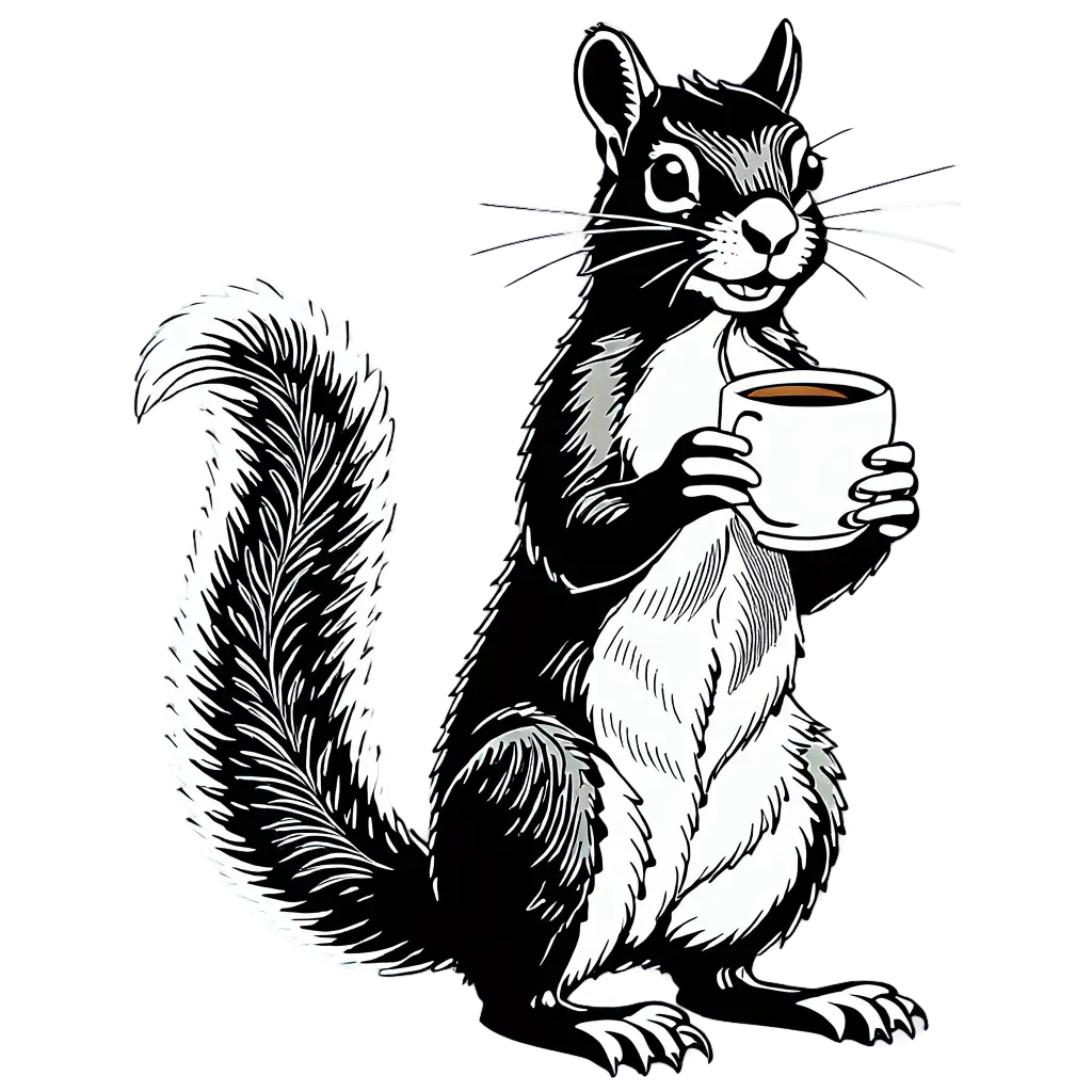 HighQuality-PNG-Giant-Squirrel-Line-Art-Holding-Coffee-Cup