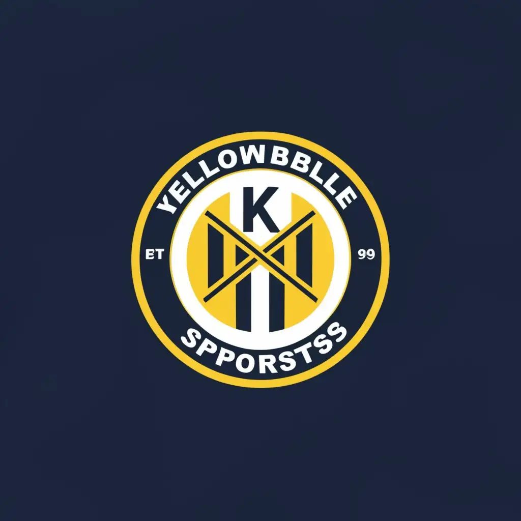 a logo design,with the text "Yellow Blue Navy Sports", main symbol:Fenerbahçe and Football News,Minimalistic,be used in Internet industry,clear background