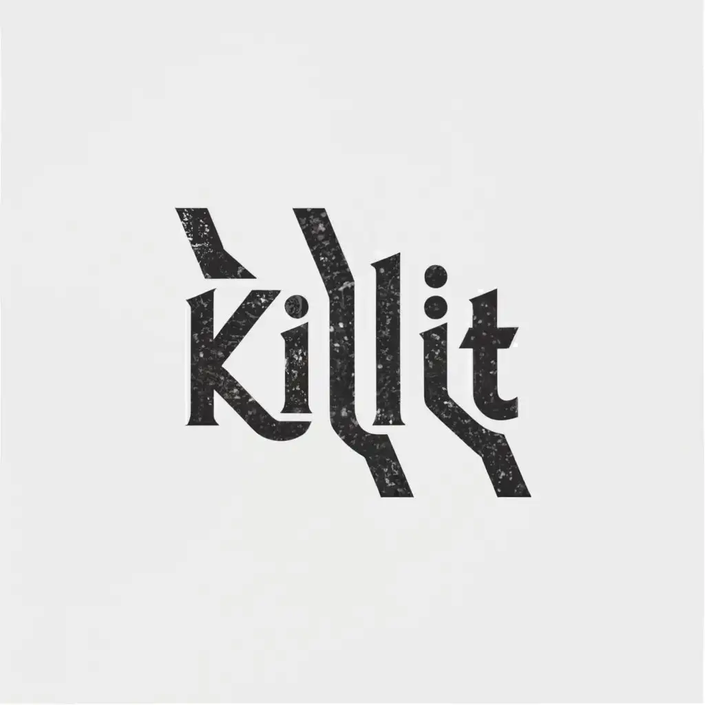 a logo design,with the text "KILLIT", main symbol:K,Minimalistic,be used in Entertainment industry,clear background