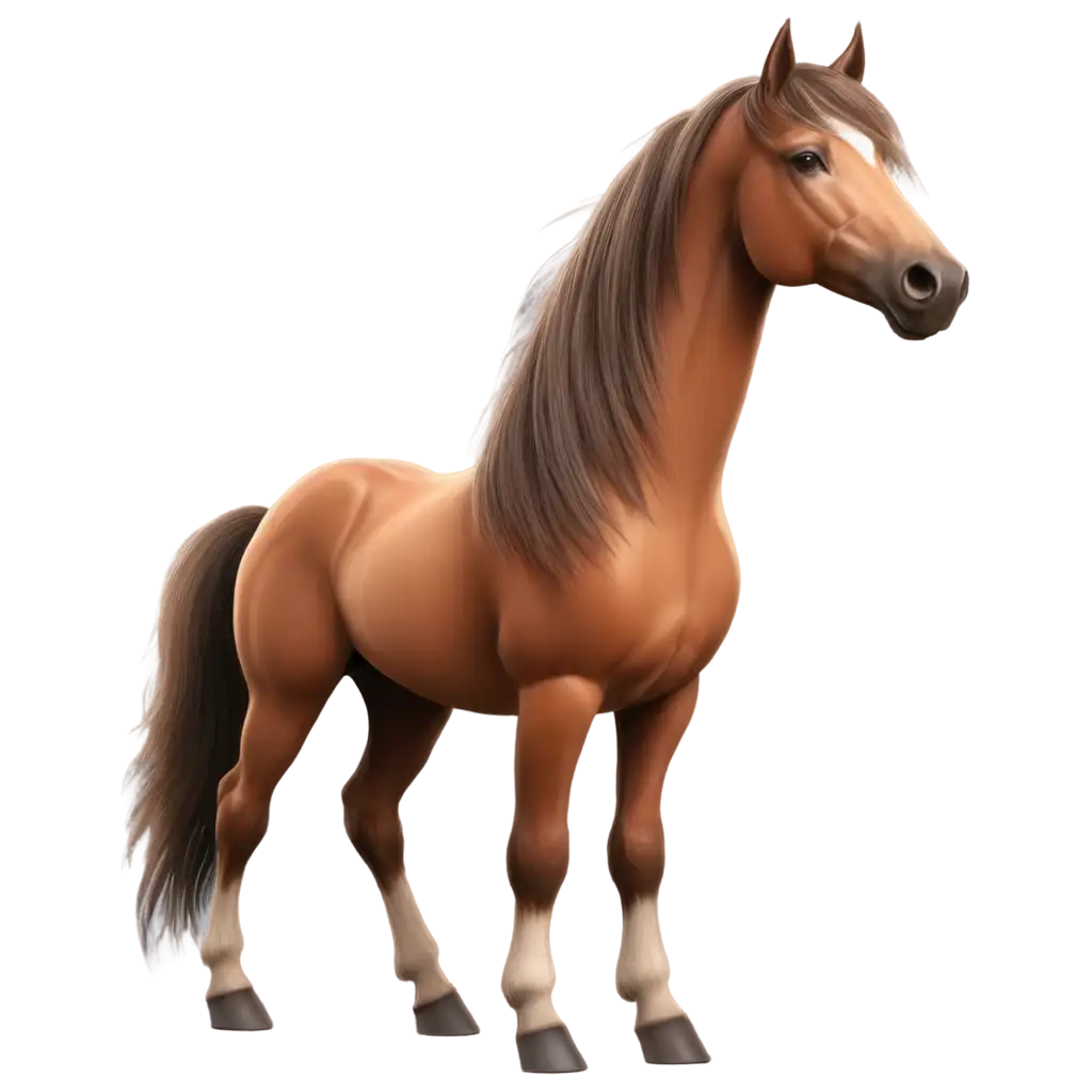 Realistic-4K-PNG-Image-of-a-Small-Horse-with-a-Long-Mane-Capturing-Exquisite-Detail-and-Clarity