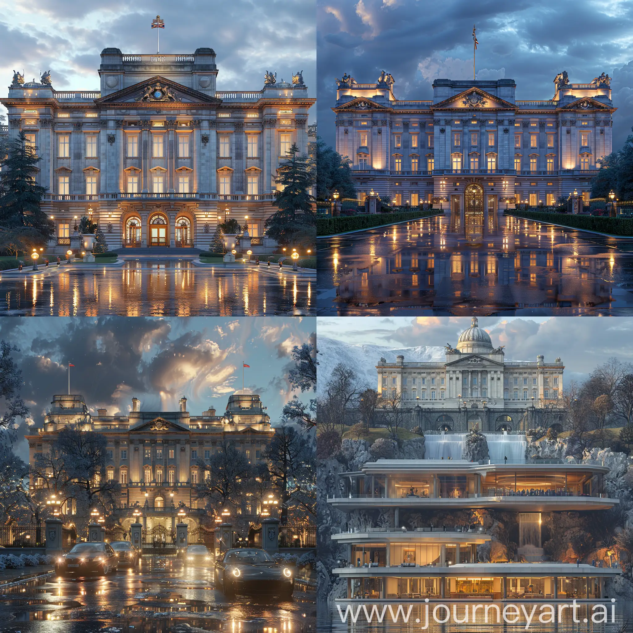 Futuristic-Buckingham-Palace-in-Utopian-Setting