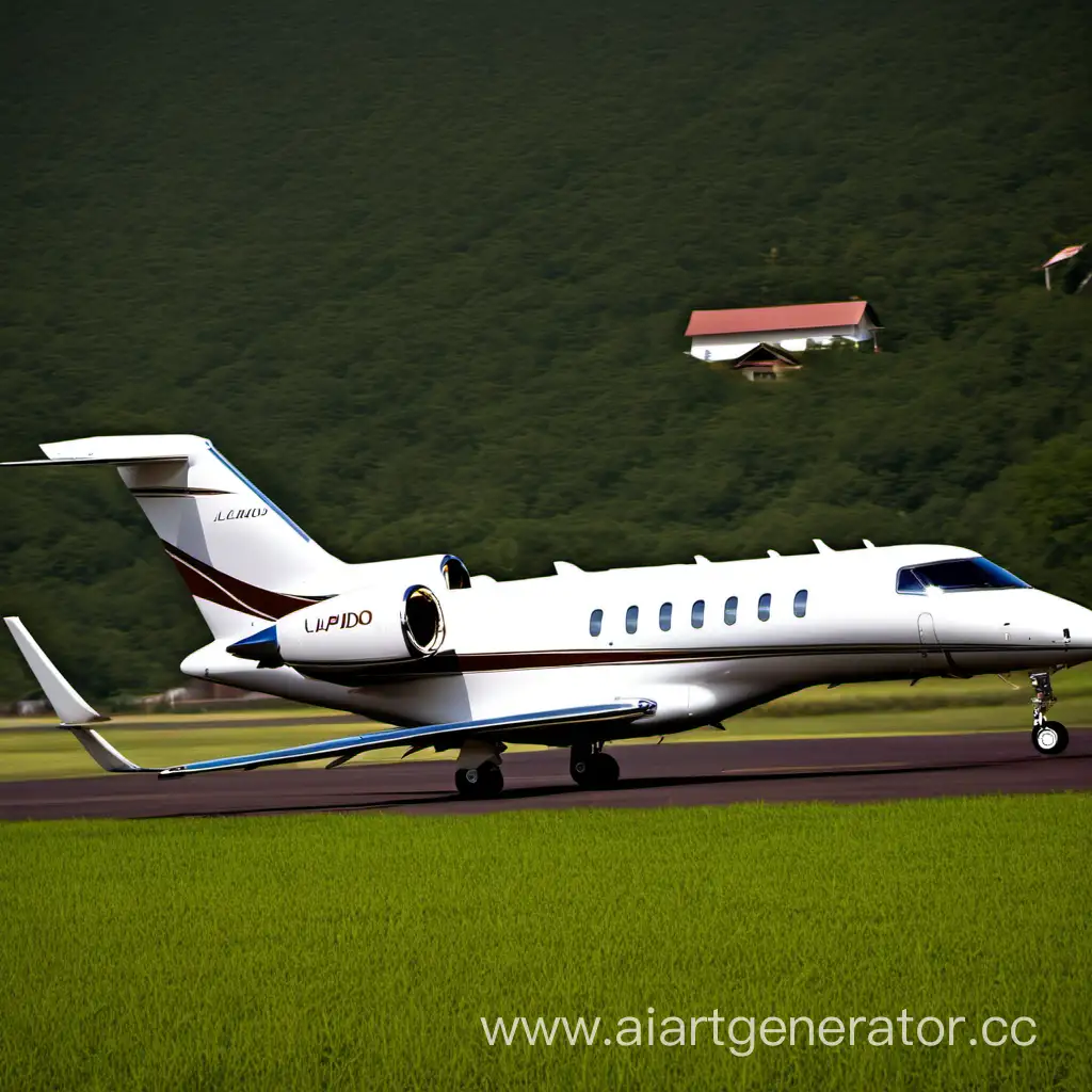 Luxurious-Private-Jet-Landing-in-Lapudjo-Countryside