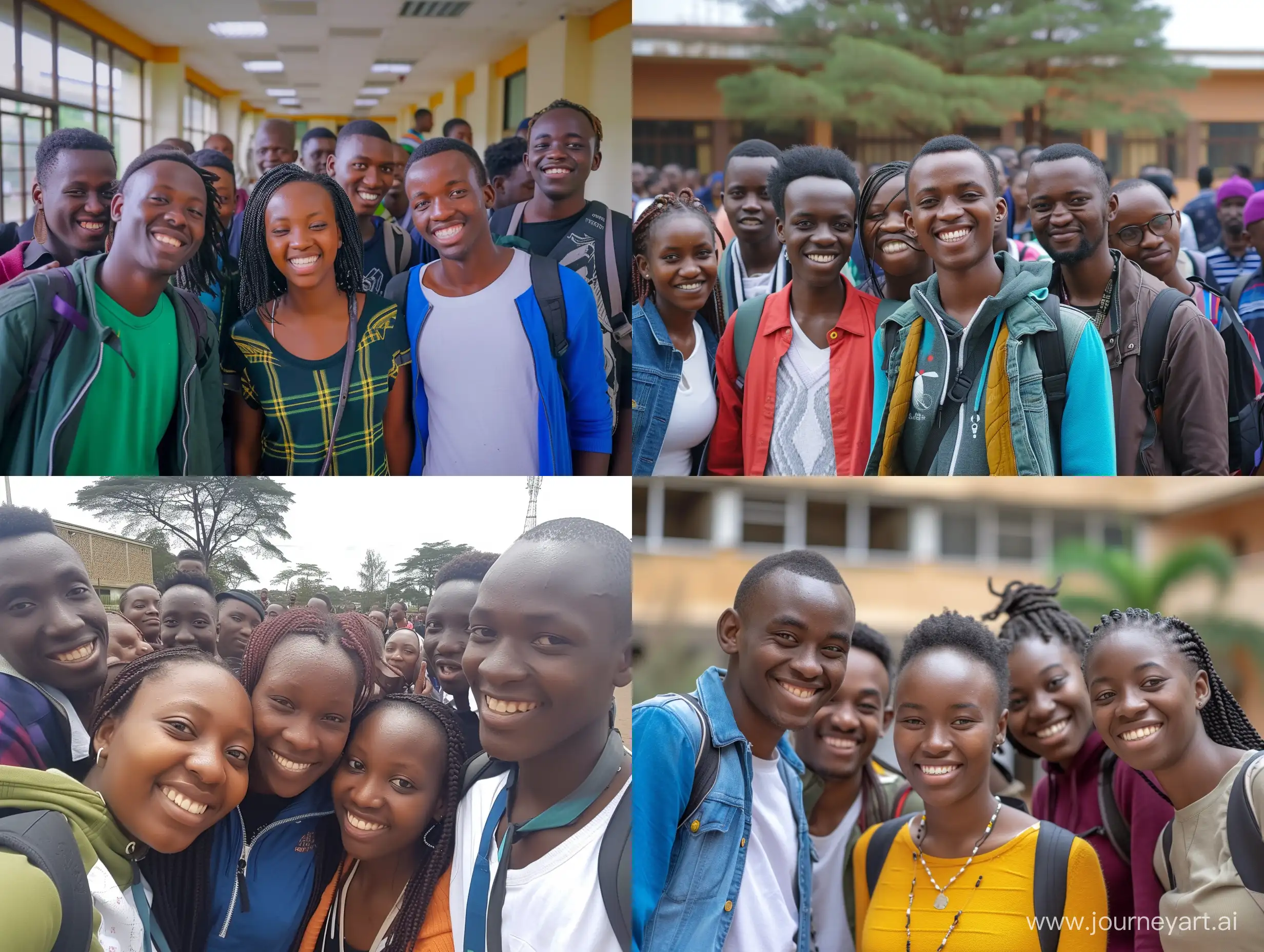 Happy group of college students at NAIROBI INSTITUTE OF TECHNOLOGY 