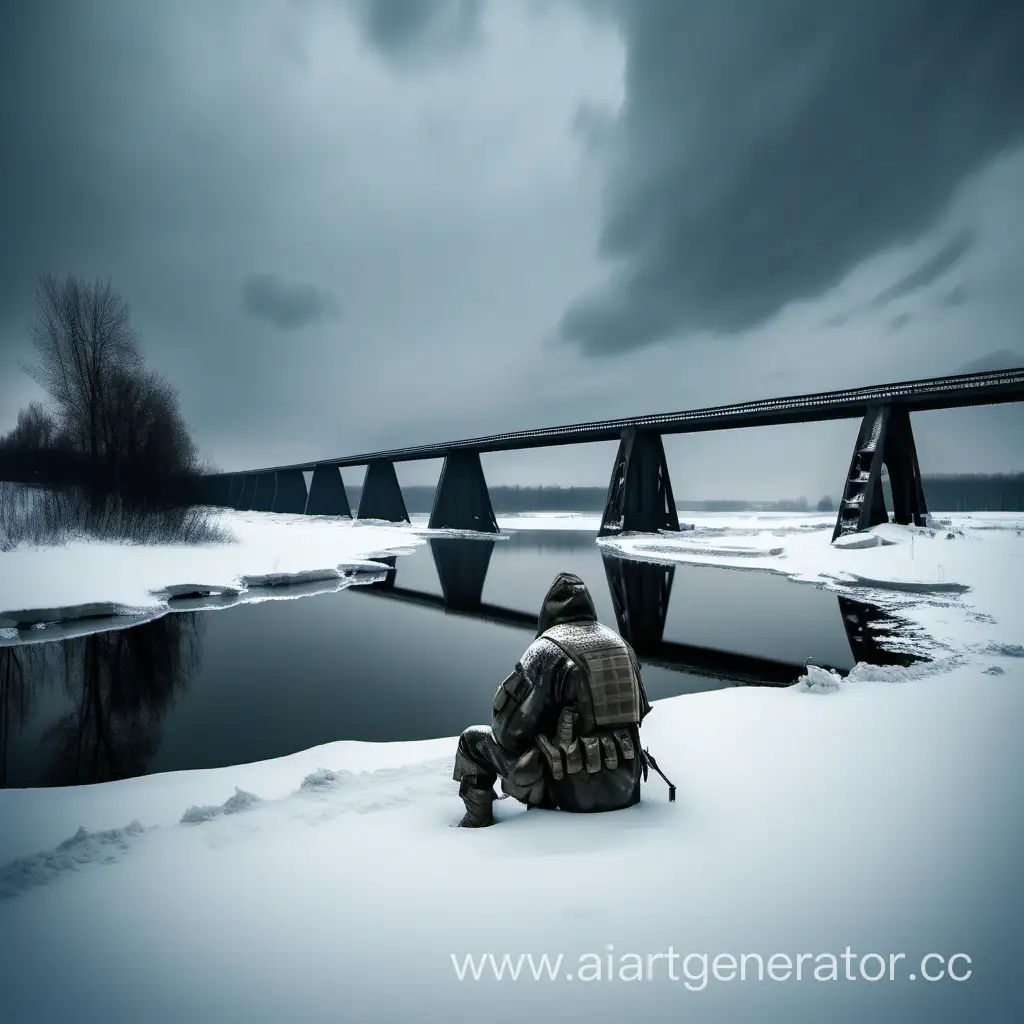 Russian-City-Outskirts-Soldier-by-Collapsed-Bridge-in-Nuclear-Winter