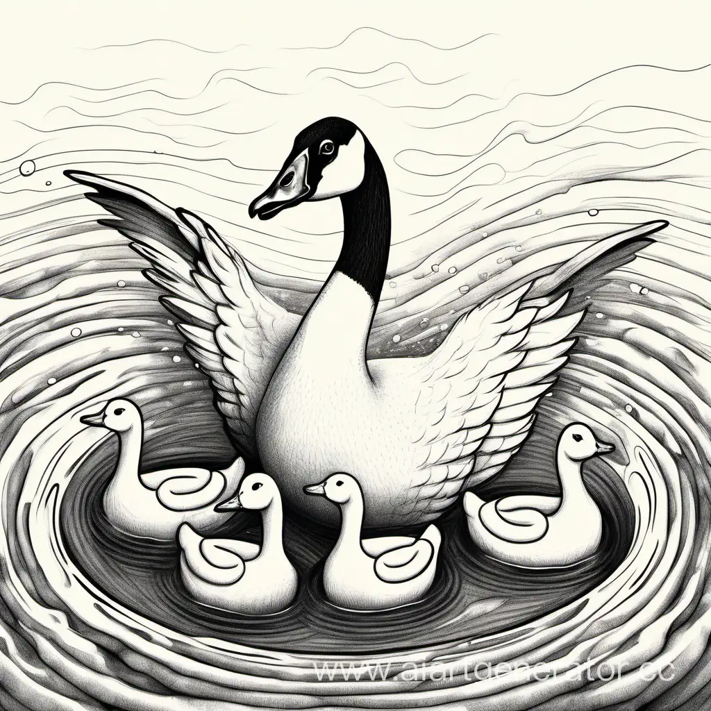 Graceful-Geese-Swimming-in-Creamy-Milk