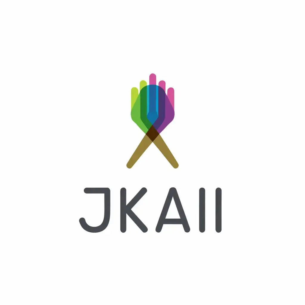 a logo design,with the text 'JKAI', main symbol:futuristic paintbrush,Minimalistic,be used in creative industry,clear background