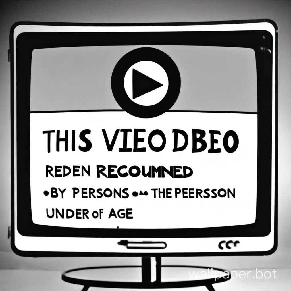 The screen on which it says "This video is not recommended for viewing by persons under the age of 18!"