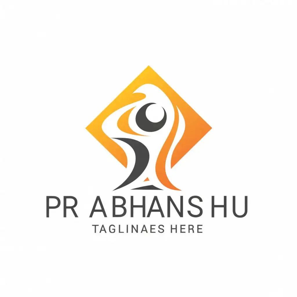LOGO-Design-For-PRABHANSHU-Bold-Text-with-Attitude-Symbol-for-Technology-Industry