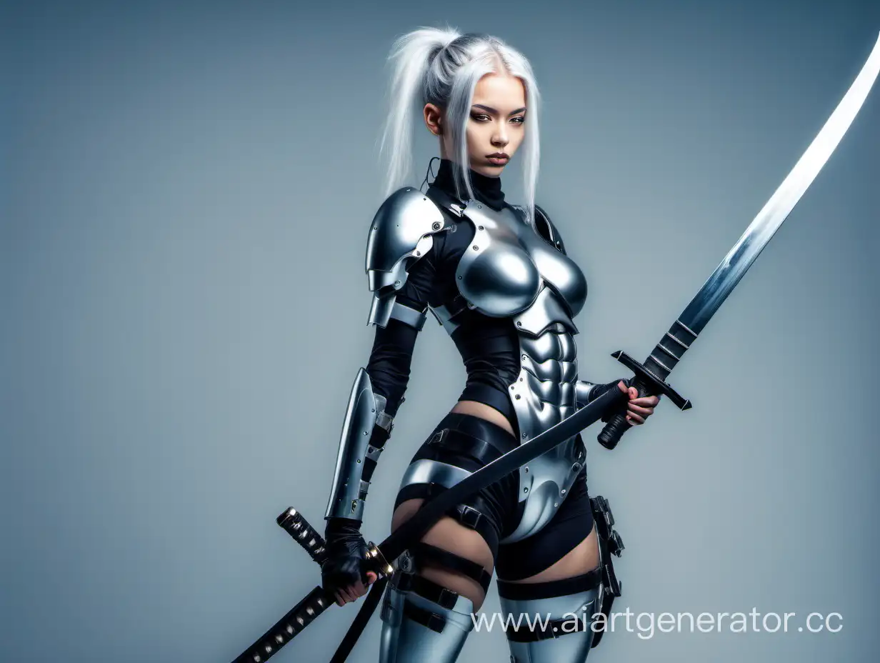 Futuristic-SilverHaired-Cyborg-Girl-Wielding-Katana-Blade