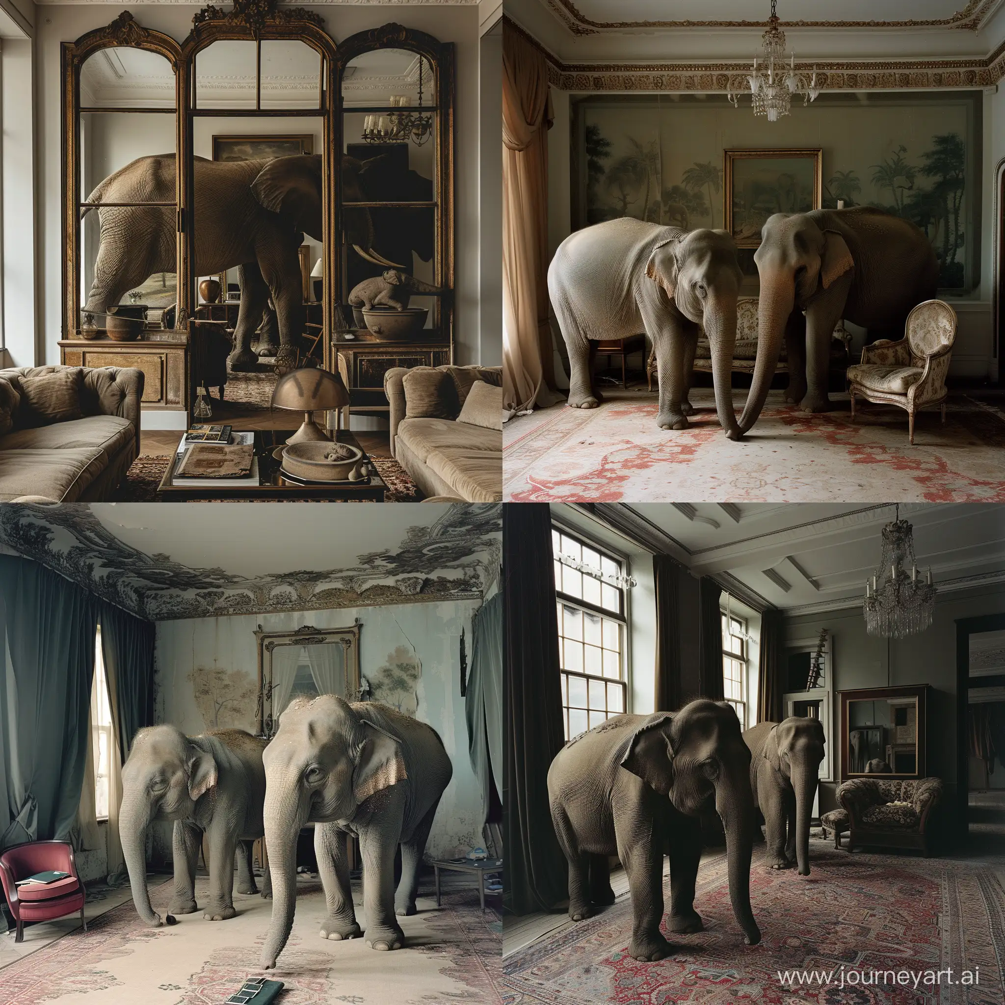 room with absolutely no elephants