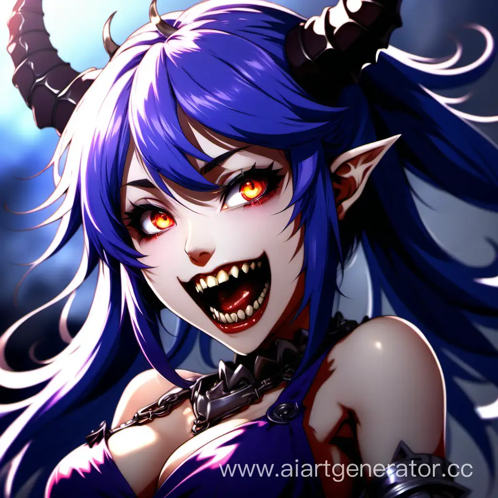 Energetic-Anime-Girl-with-Horns-Displaying-Ambition-and-Rage-in-Vibrant-Colors