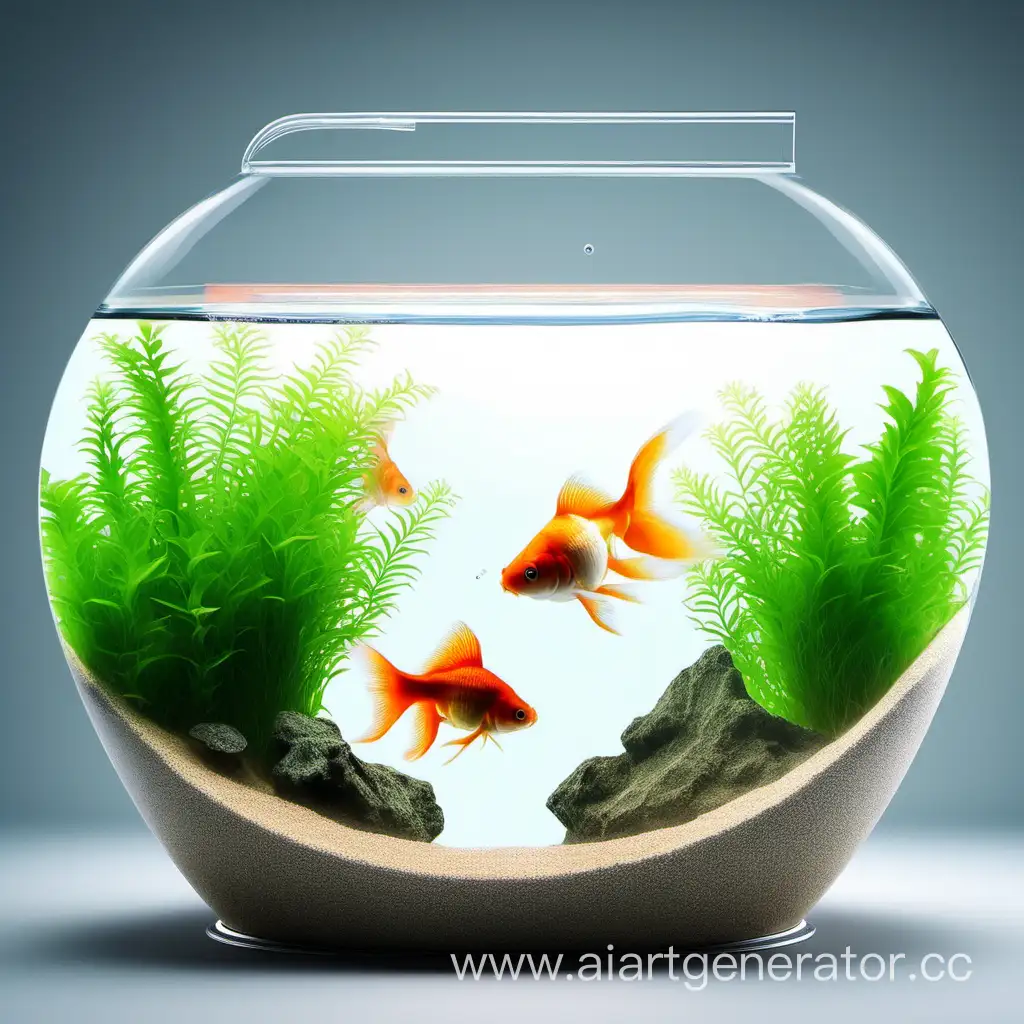 Vibrant-Goldfish-Swimming-in-a-Serene-Aquarium