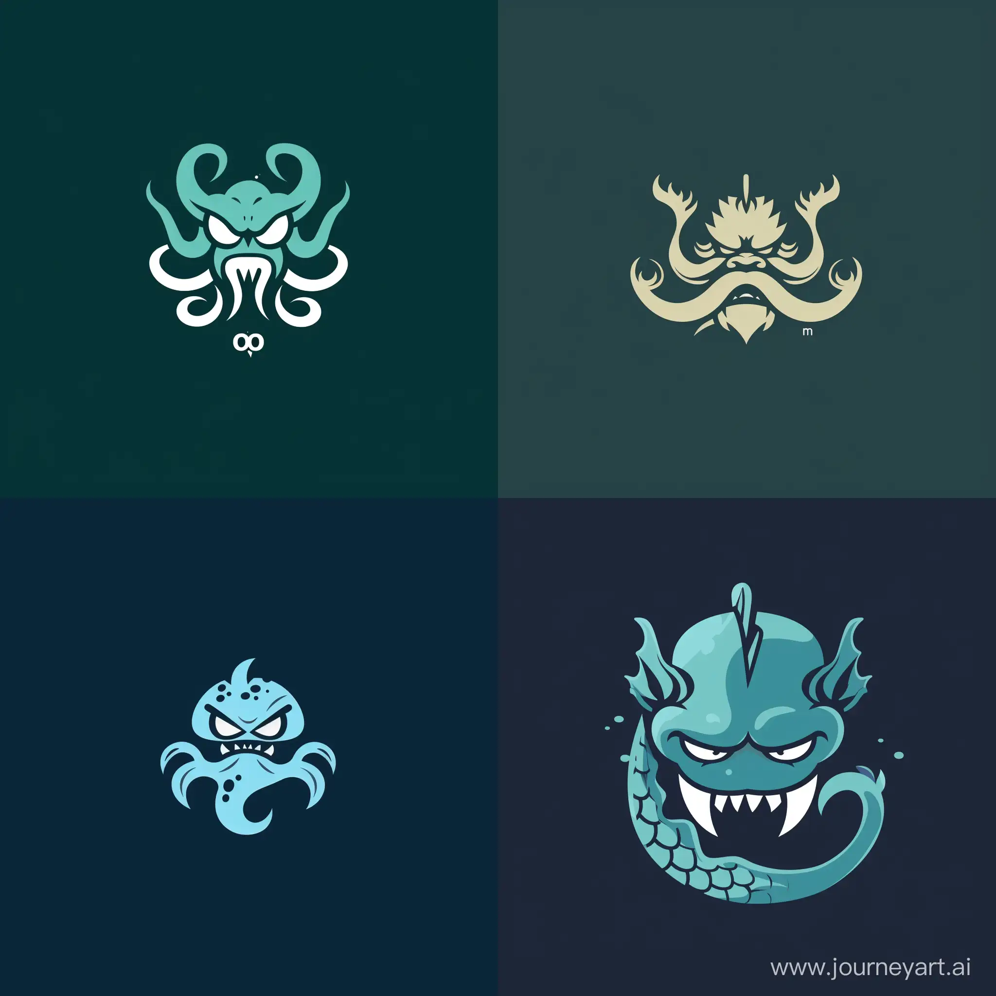 Angry-Sea-Monster-Minimalist-Logo-Design