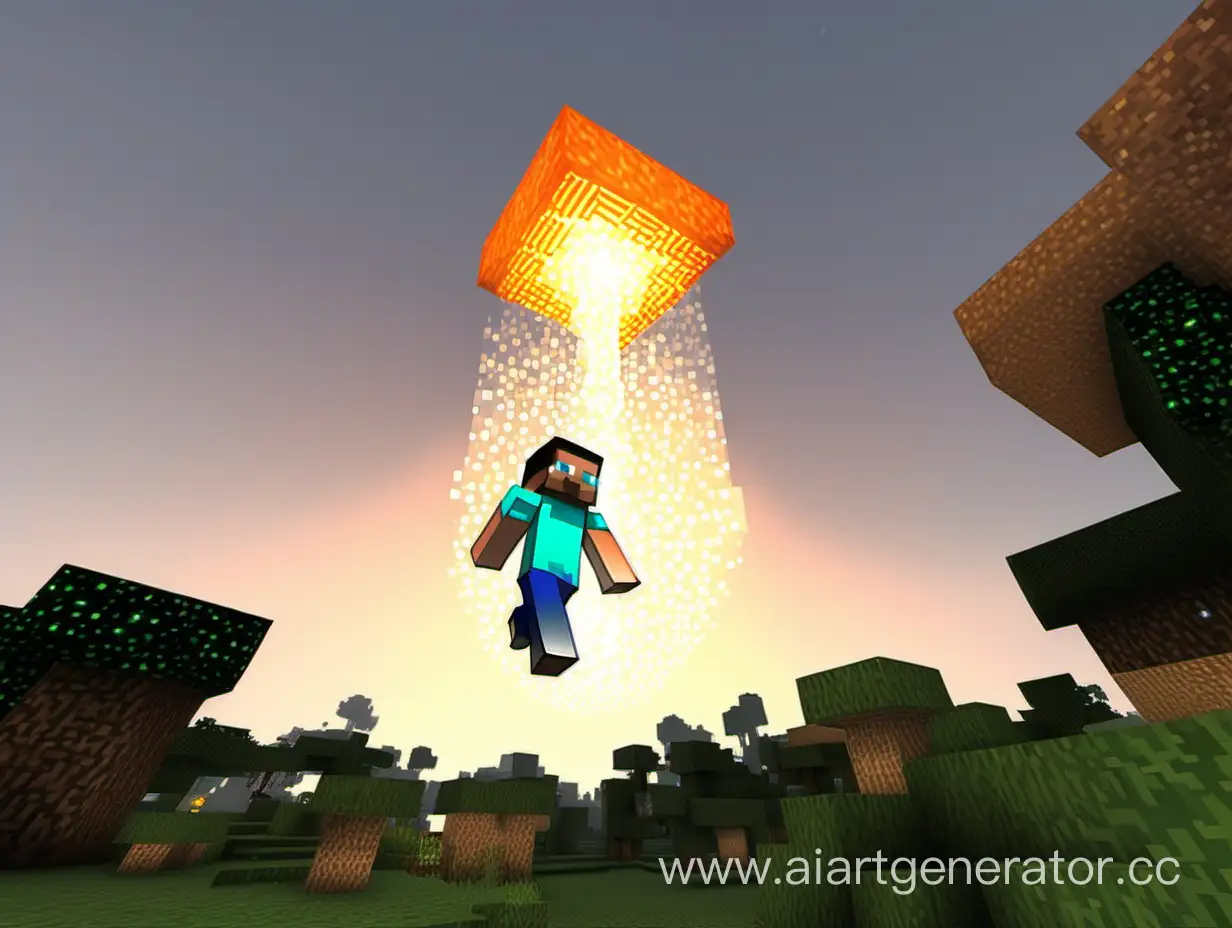 Levitating-MinecraftStyle-Player-Surrounded-by-Magical-Particles
