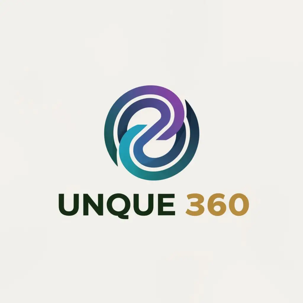 a logo design,with the text "Unique 360", main symbol:Circle,Moderate,be used in Entertainment industry,clear background