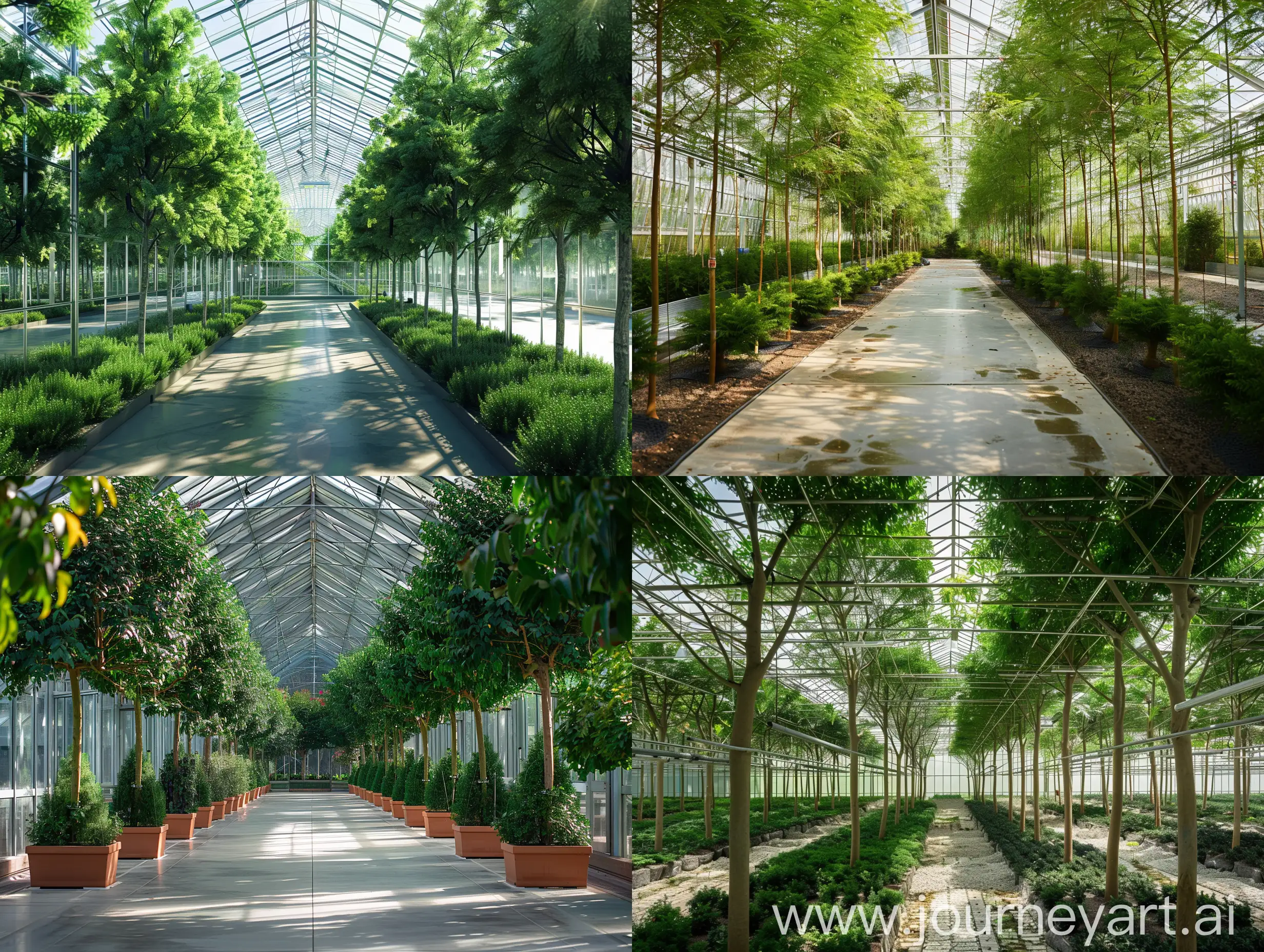 Lush-Greenhouse-with-Towering-Trees
