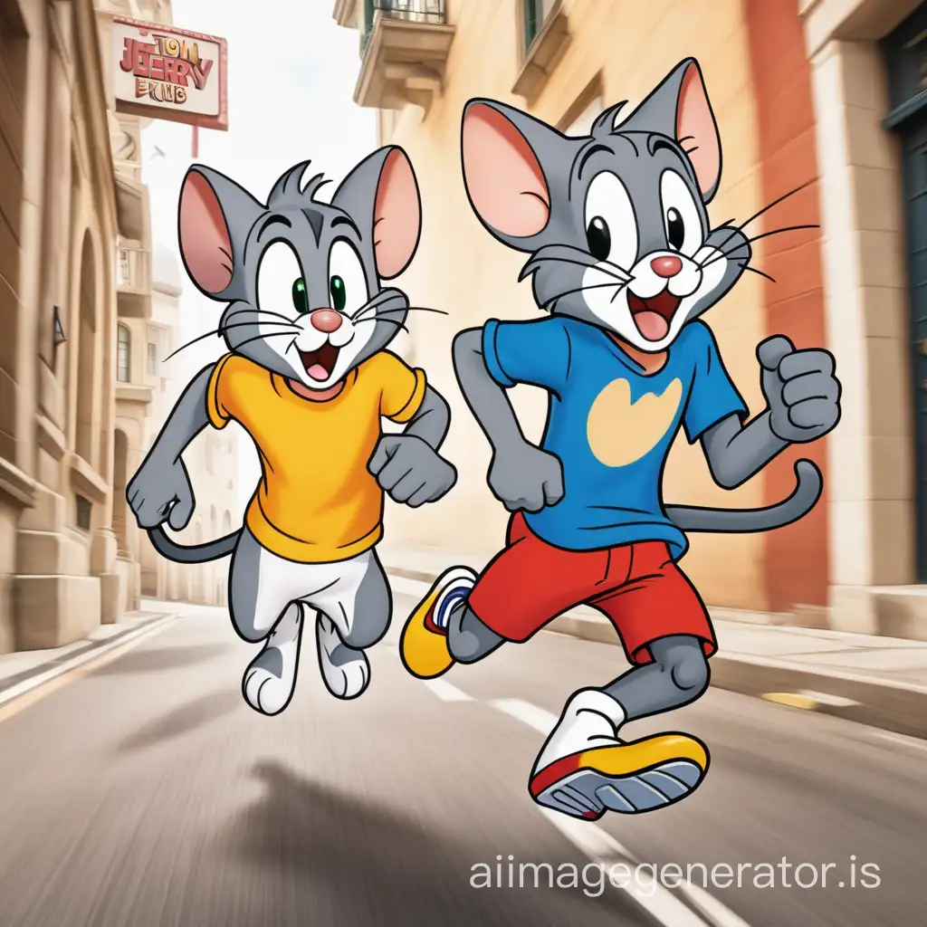 Tom and Jerry running