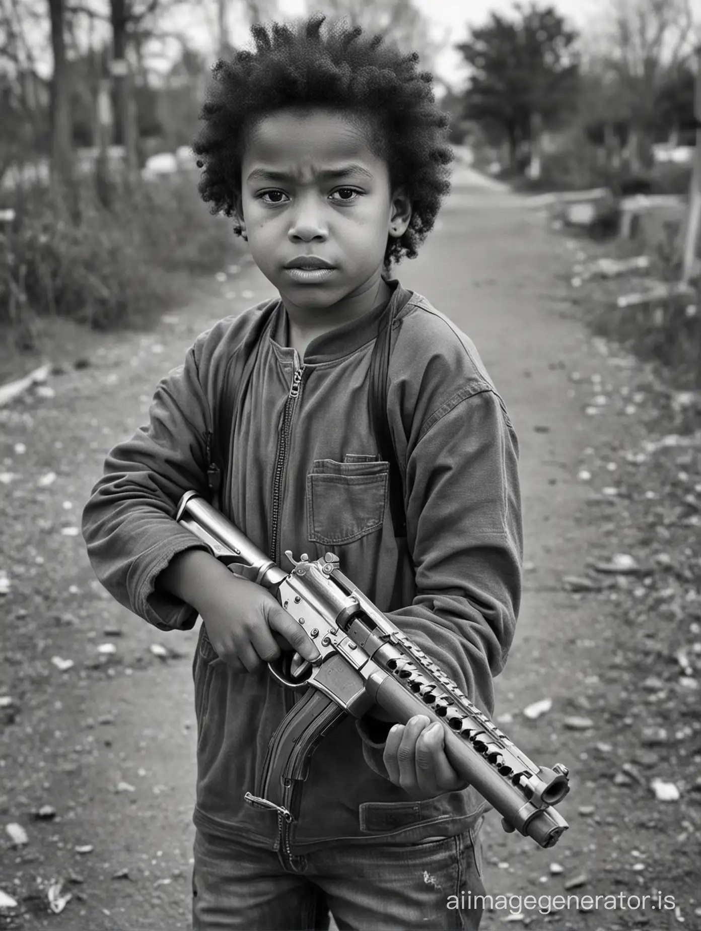 Childrens-AntiGun-Violence-Awareness-in-Monochrome