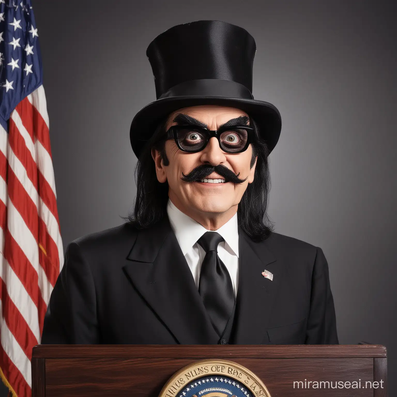 Svengoolie as President Humorous Monster MashUp in Oval Office