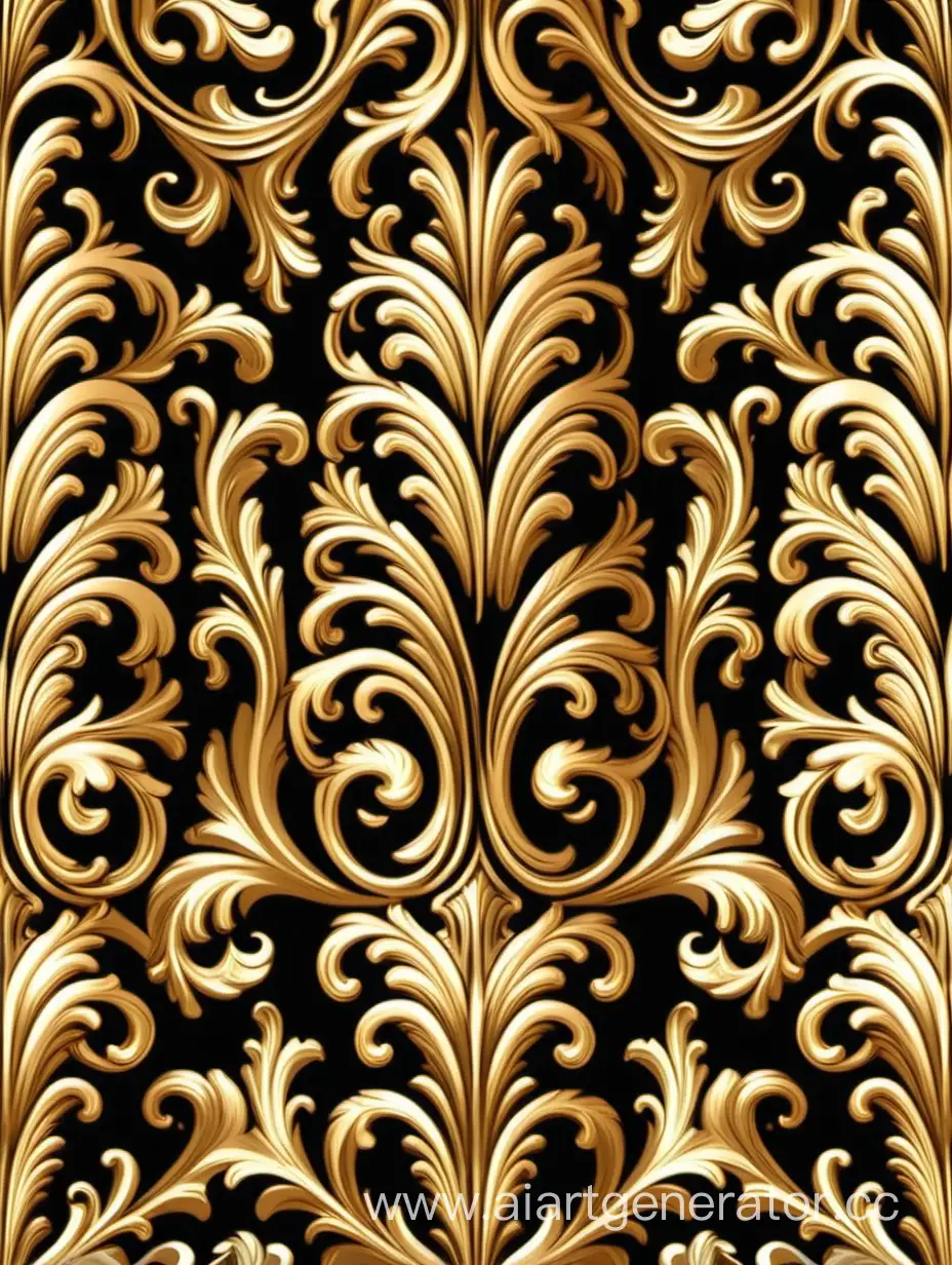 Vector golden vintage classic baroque style seamless pattern, ornament. vector