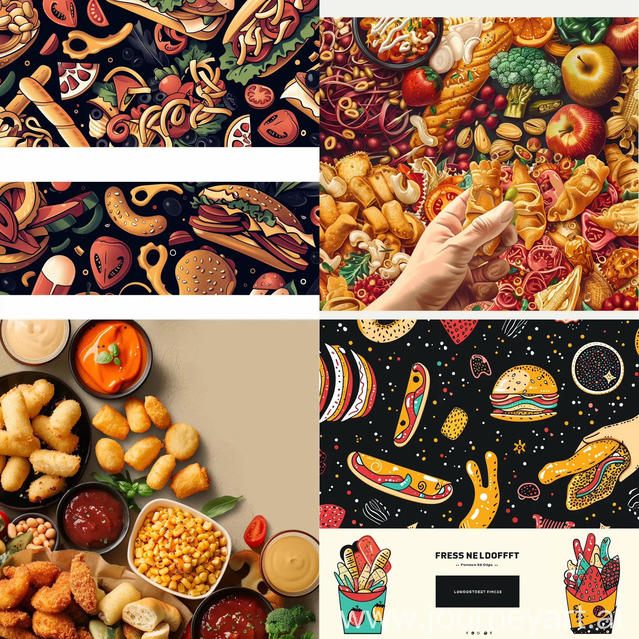 The background image of the site's footer, the background color of which is #f1f5f8, and inside it there is a low-density finger food vector, and the part above it does not have the vector image.