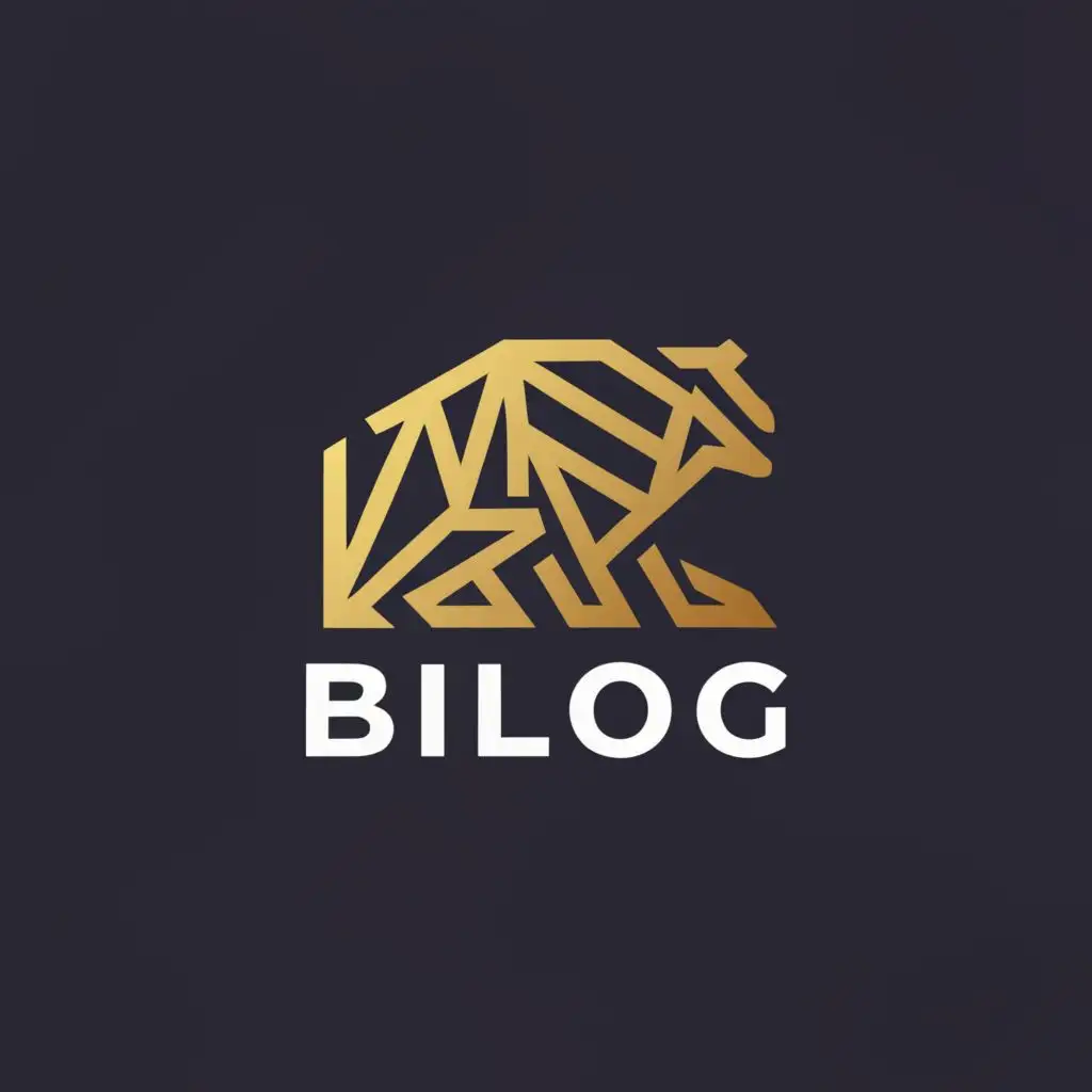 a logo design,with the text "bilog", main symbol:bear,complex,clear background