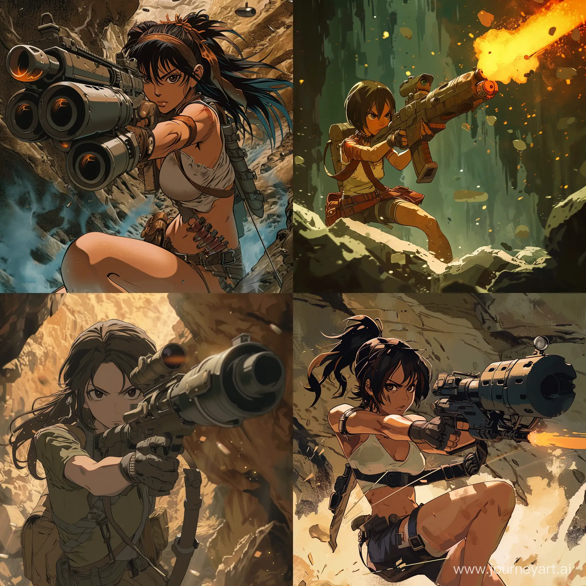 Adventurous-Anime-Cave-Raider-Girl-with-Stylish-Gun