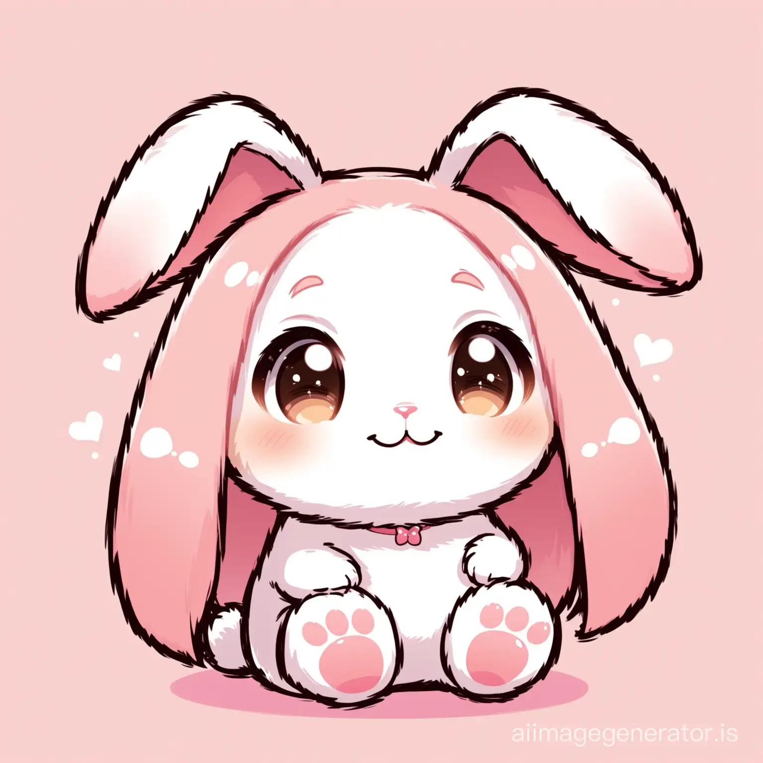I need a avatar, catoon rabbit, bunny pink color, smiling, super cute